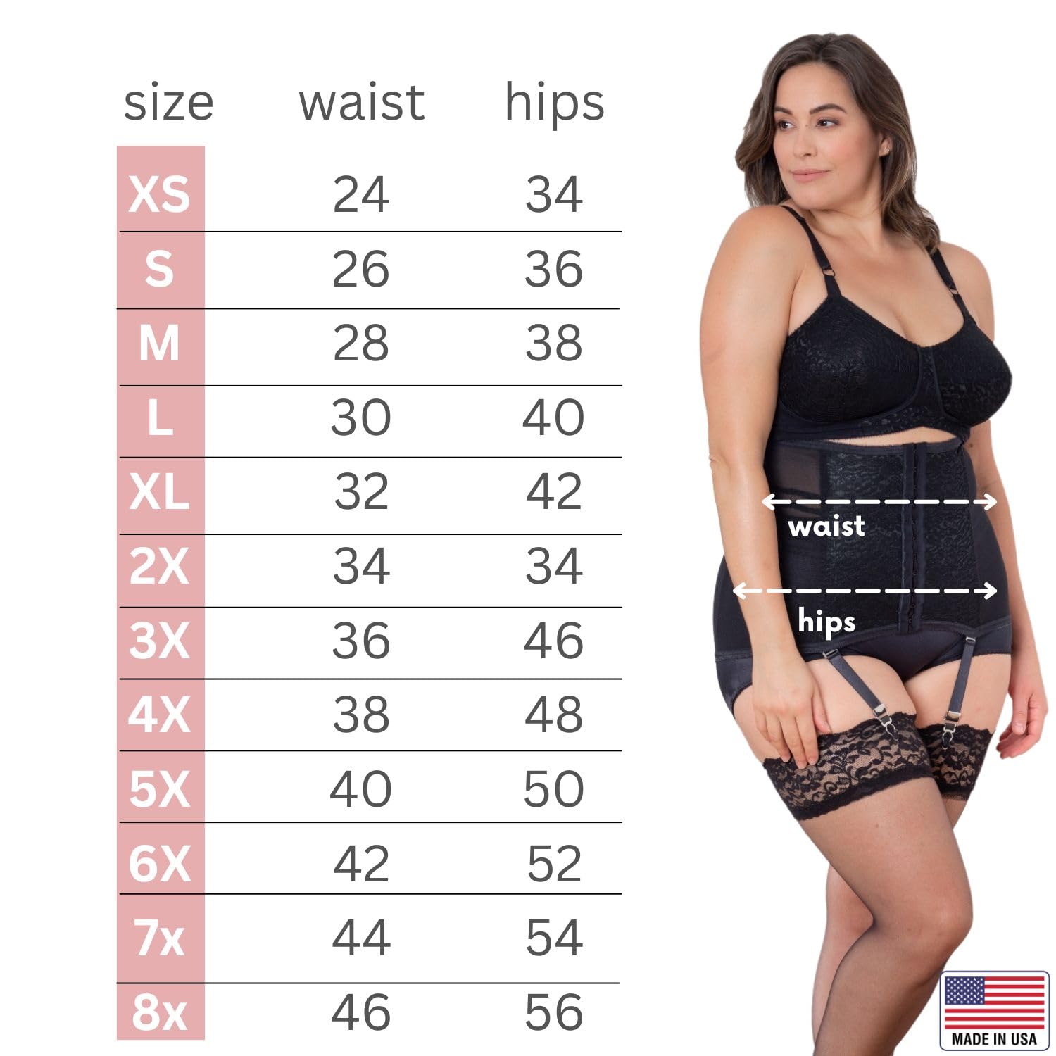 Rago Firm Control Waist Trainer Girdle with Garters — image 6