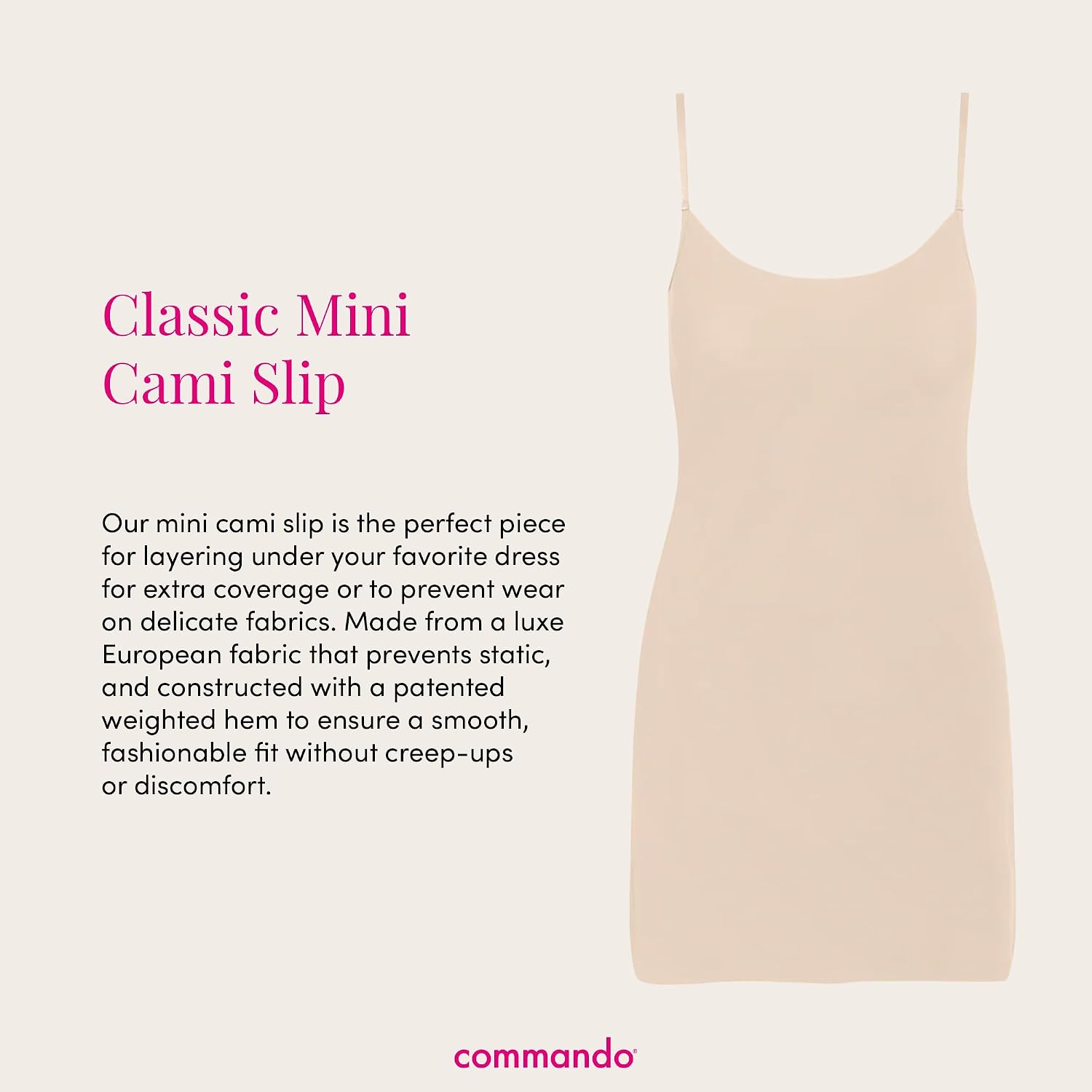 Classic Mini Cami Slip for Sheer Dresses — image 3