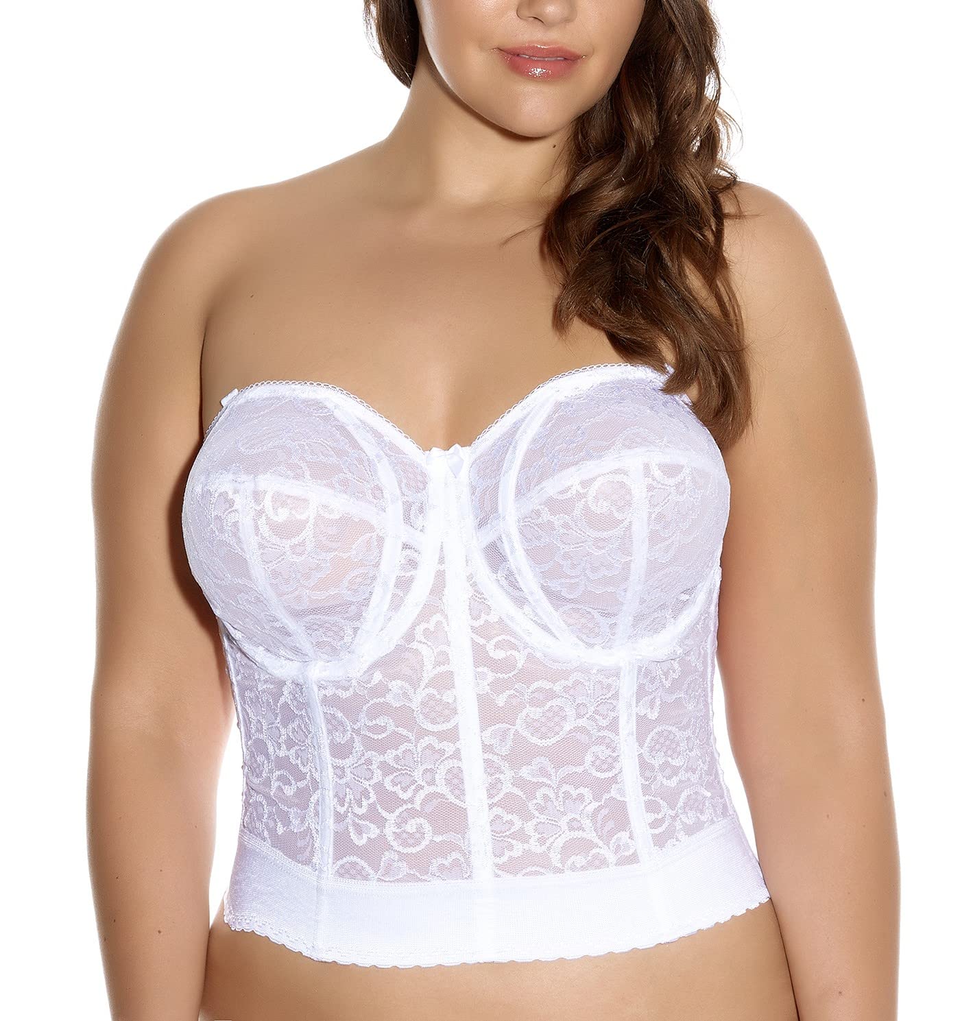 Goddess Women's Lace Bustier Bra Longline