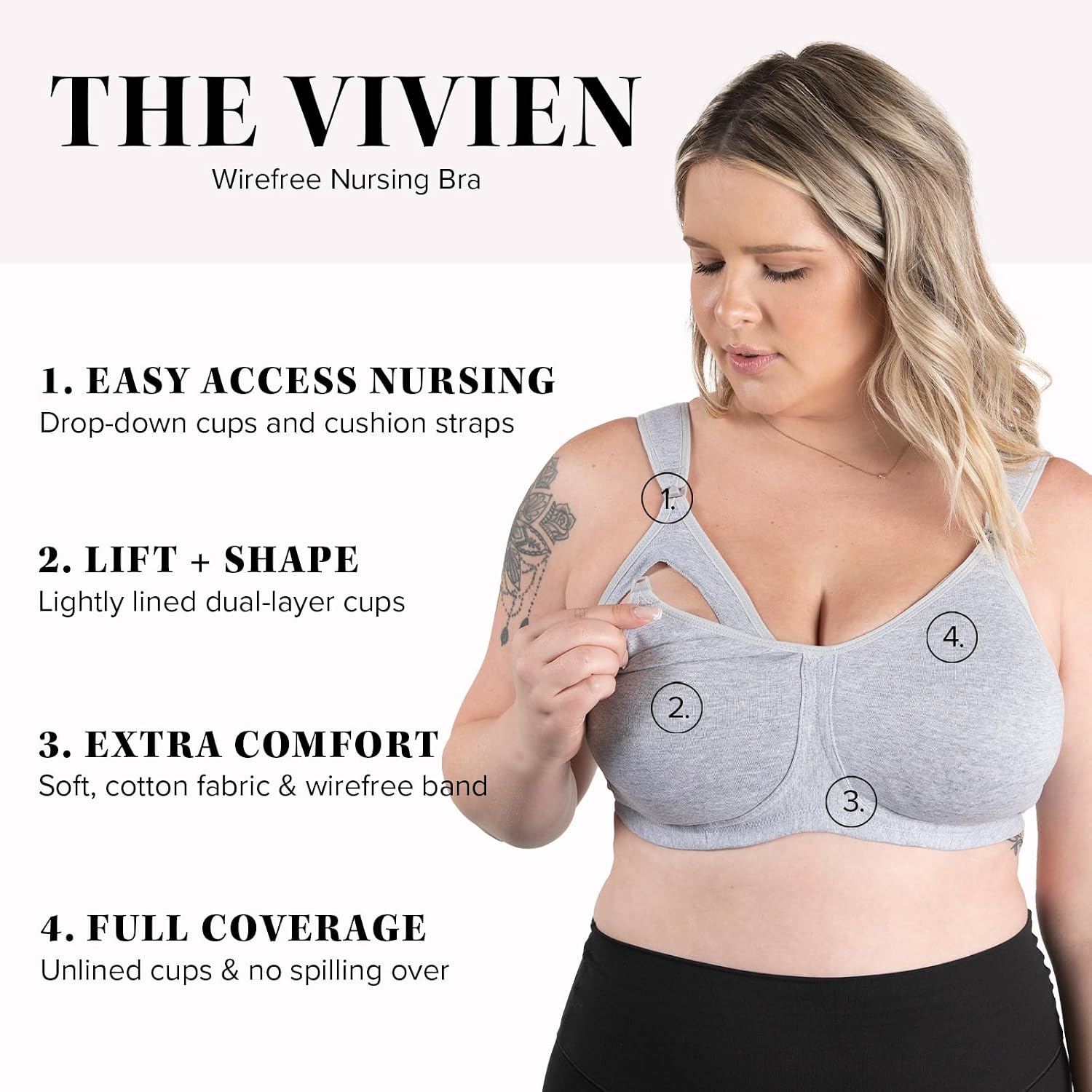 LEADING LADY Vivien Wireless Nursing Bra with Cushioned Straps — image 2