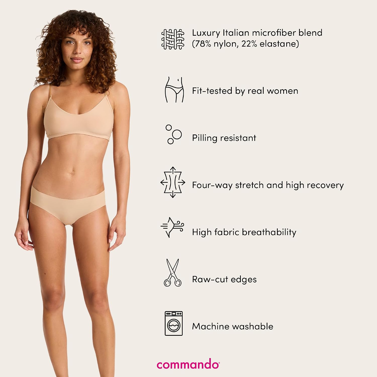 Commando Classic Solid Bikini Raw-Cut Edges — image 4