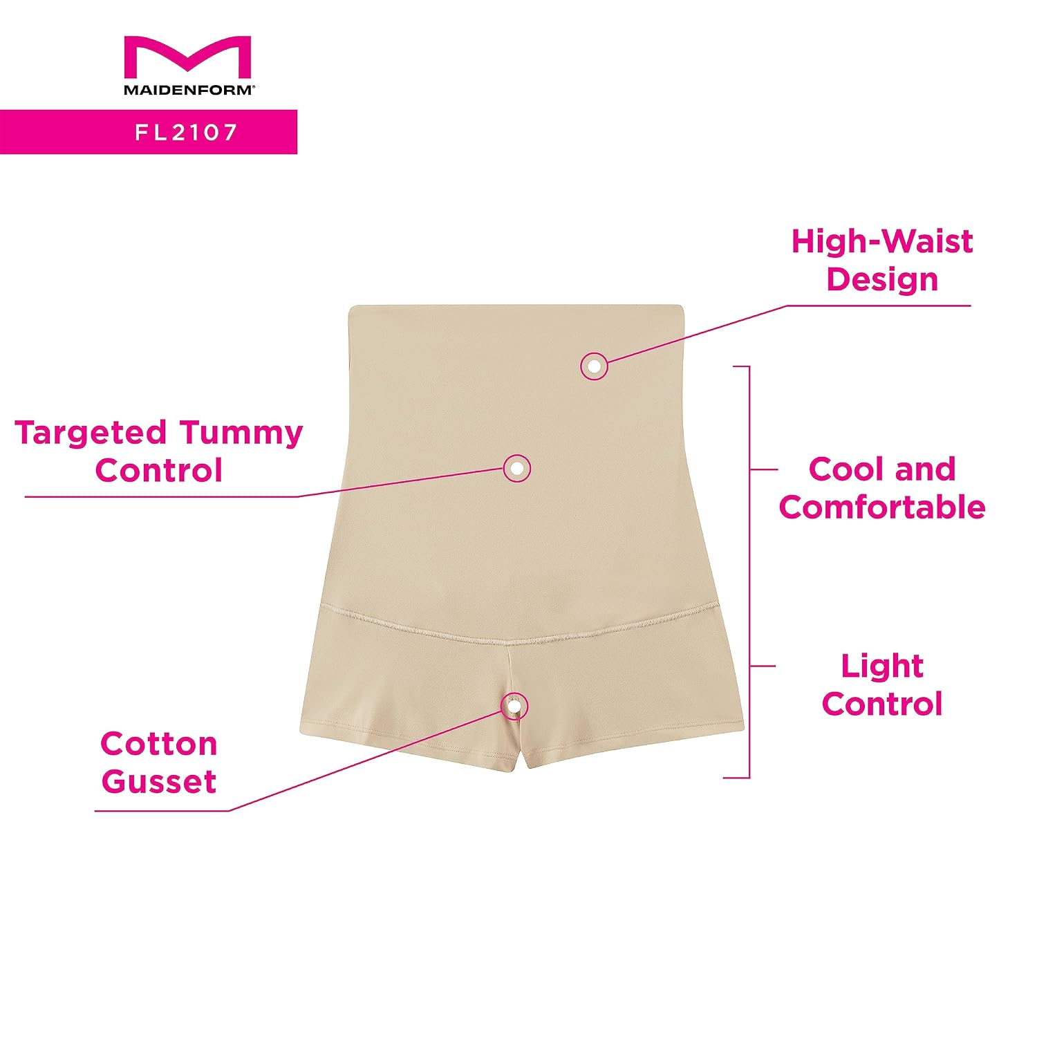Maidenform Firm Control High-Waist Shapewear Boyshorts — image 2