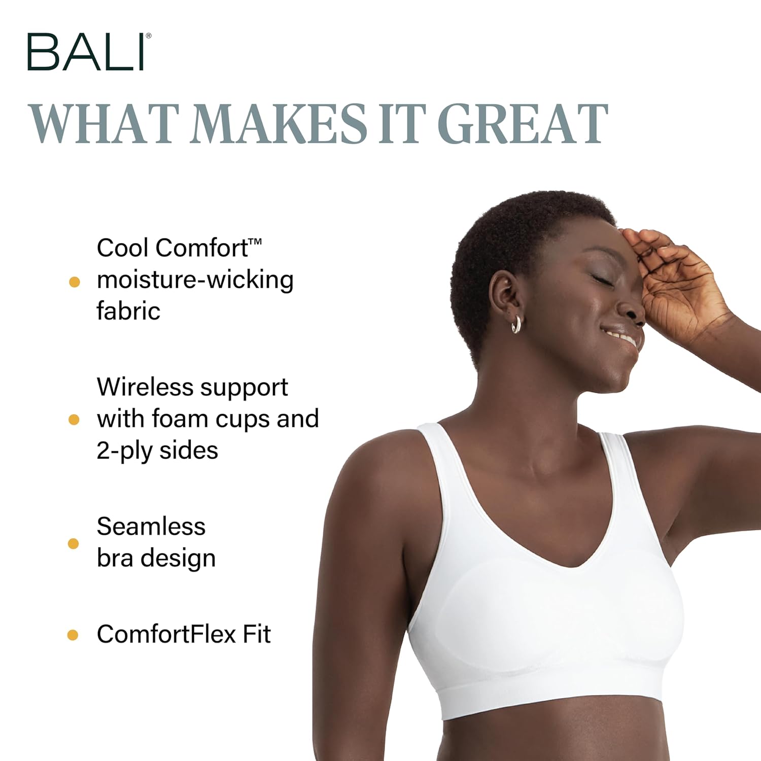Bali Comfort Revolution Wireless Bra for Women — image 2