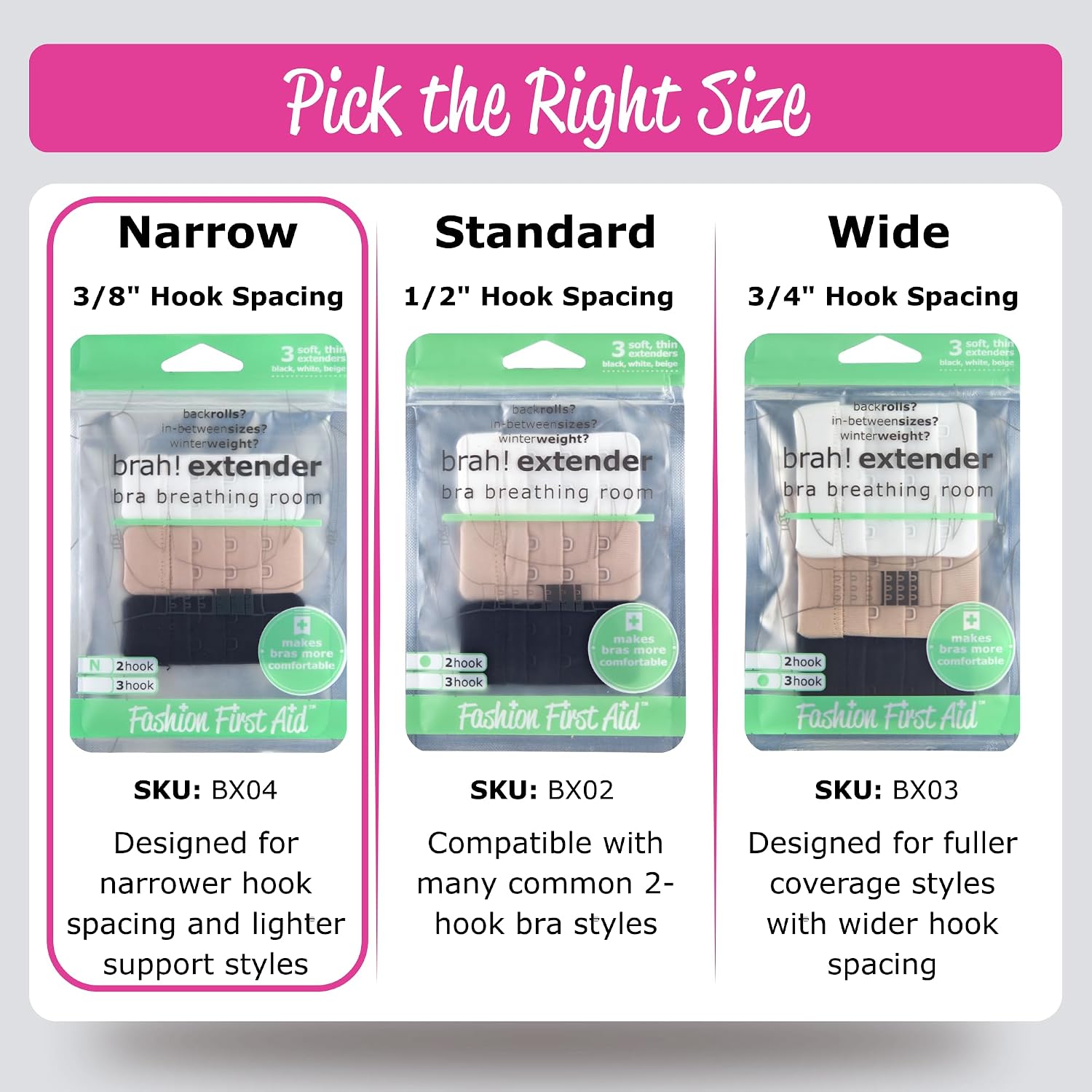 Fashion First Aid Bra Extender Set — image 9