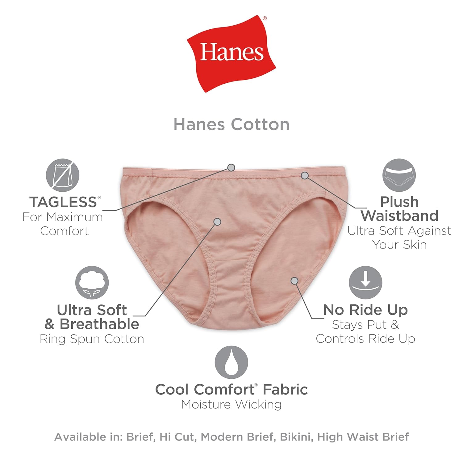 Hanes Women's Full-Coverage Cotton Panties 10-Pack — image 5