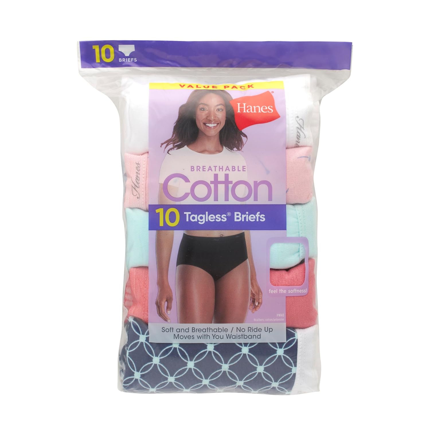 Hanes Women's Full-Coverage Cotton Panties 10-Pack — image 6