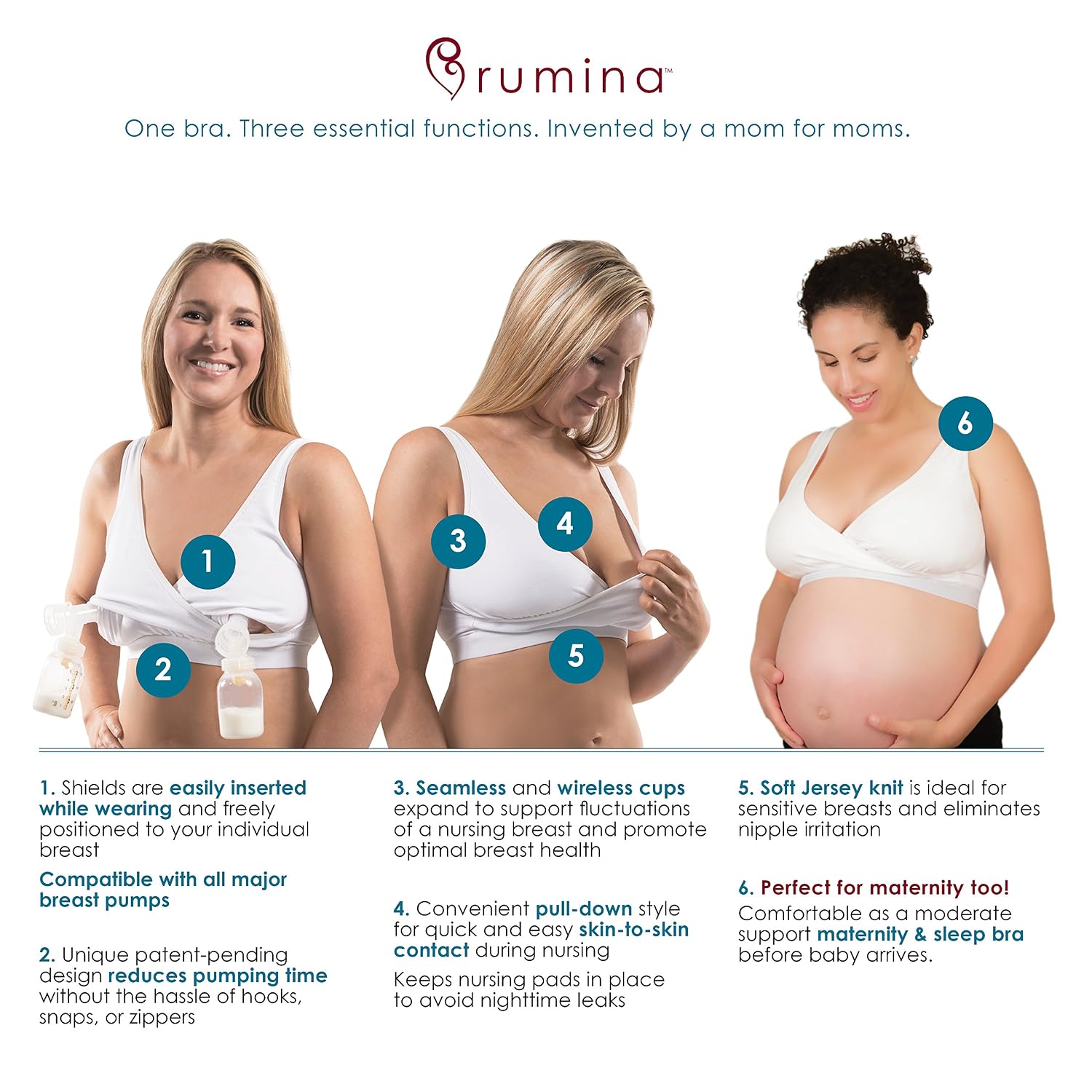 Rumina pumping bra, wrap front without the marketing crop