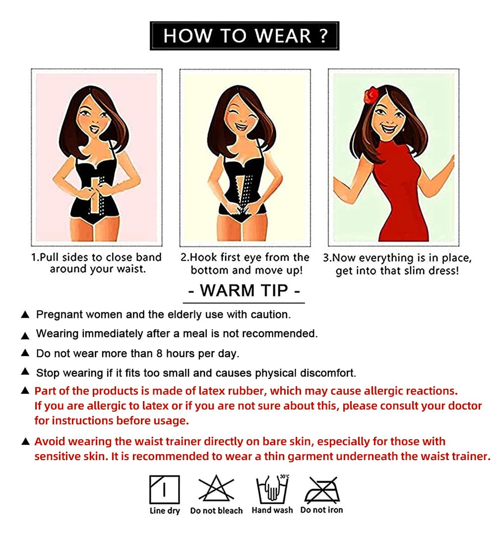 YIANNA Underbust Waist Trainer Corset Body Shaper — image 5