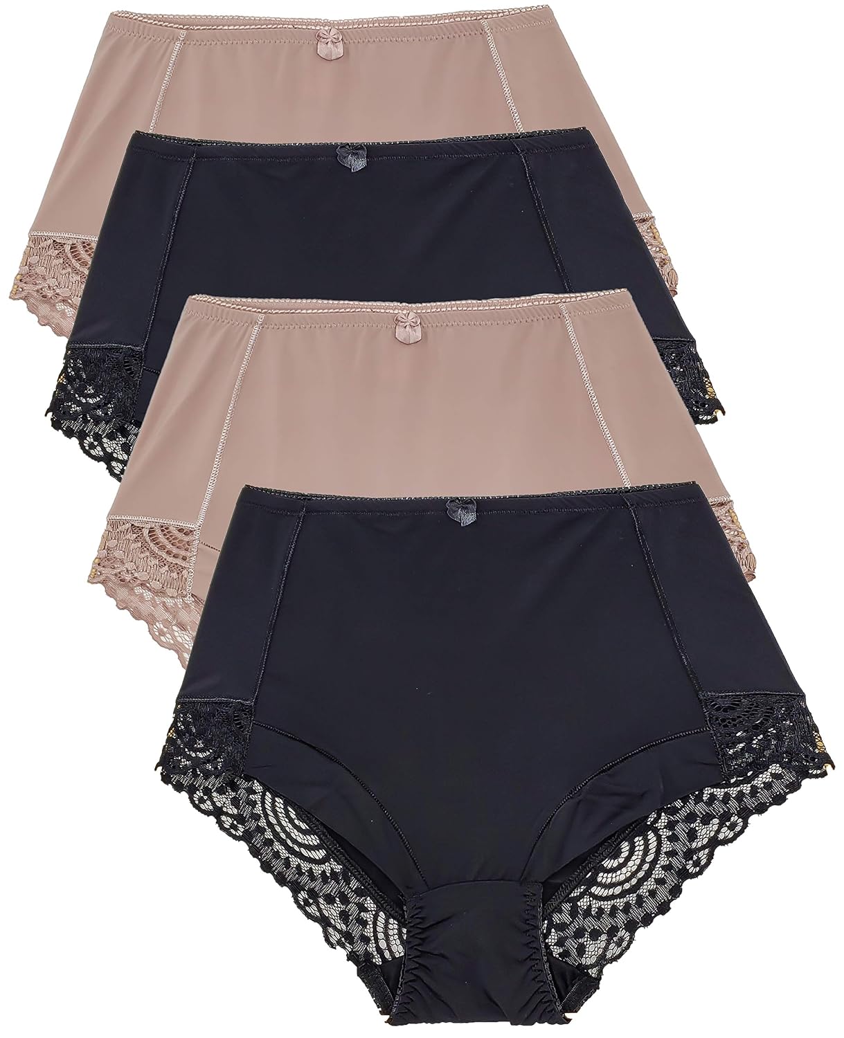 Barbra Lingerie Women's Tummy Control Briefs 4-Pack