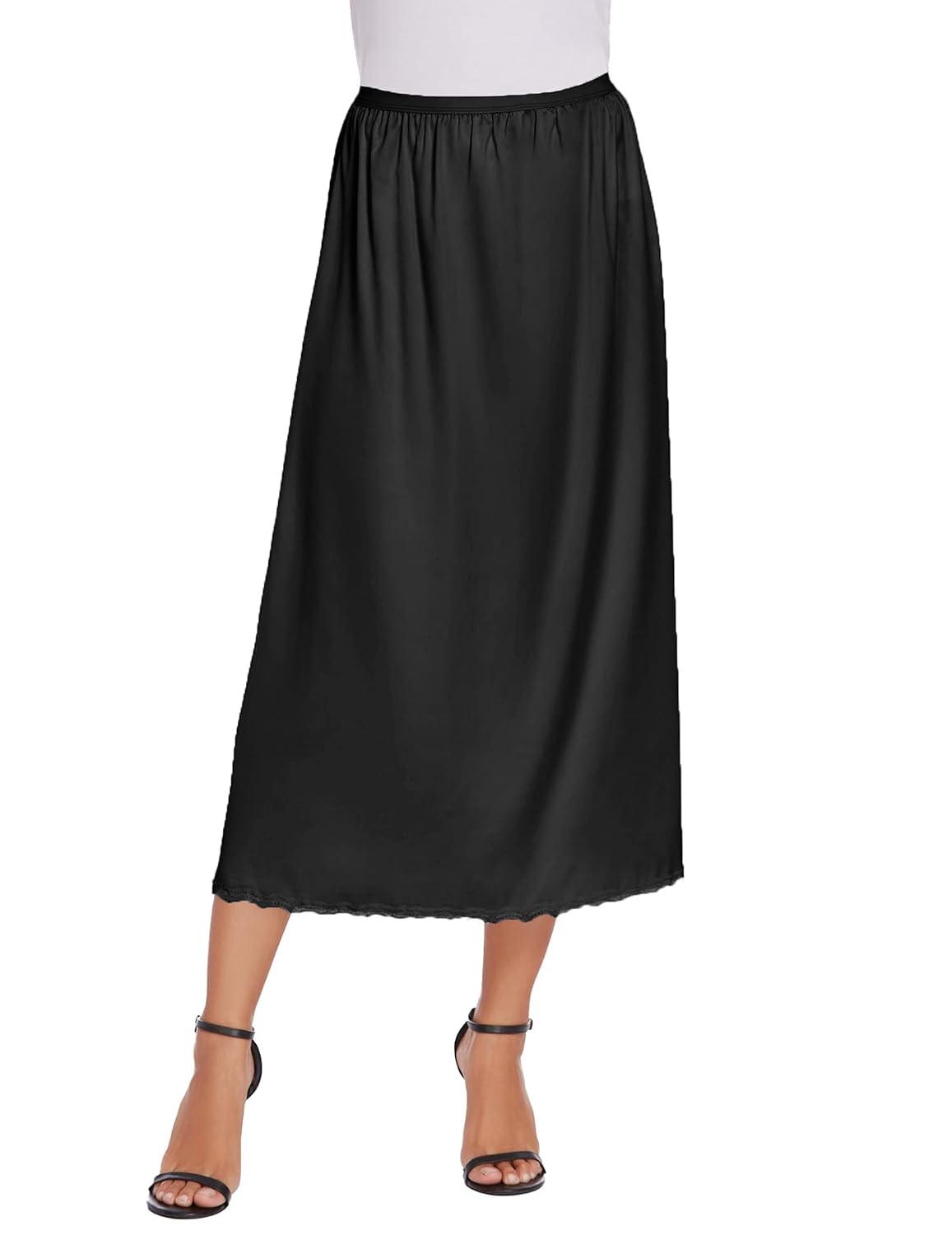 Avidlove Satin Lace Half Slip Underskirt