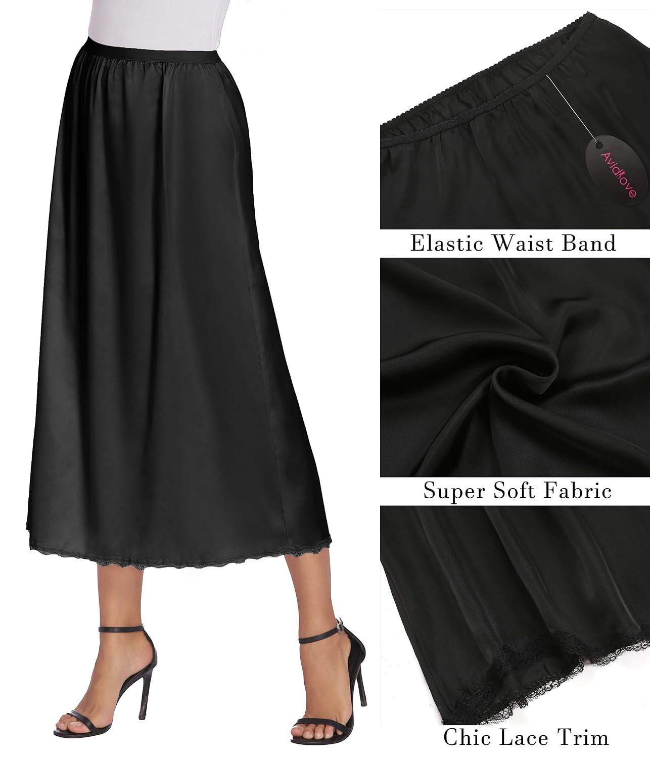 Avidlove Satin Lace Half Slip Underskirt — image 5