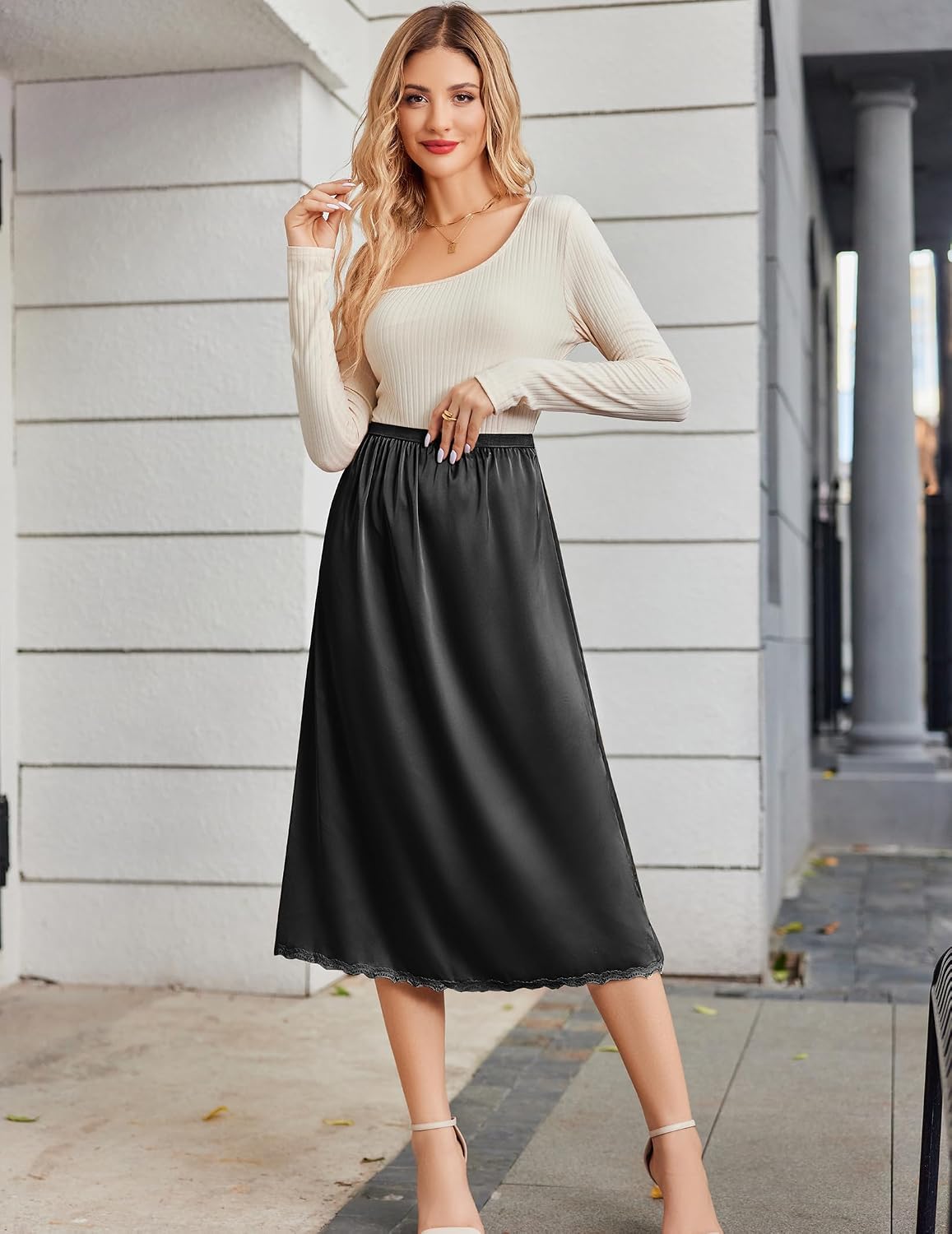 Avidlove Satin Lace Half Slip Underskirt — image 8