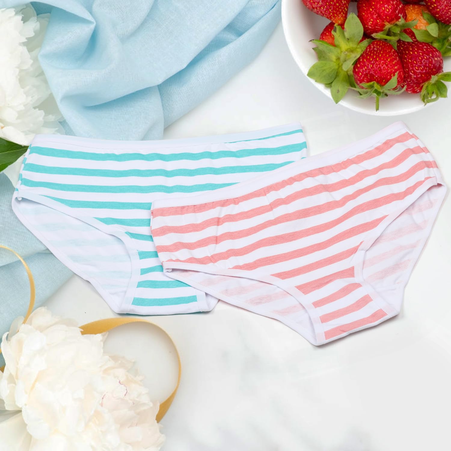 YOMORIO Japanese Stripe Cotton Panties 2 Pack — image 9
