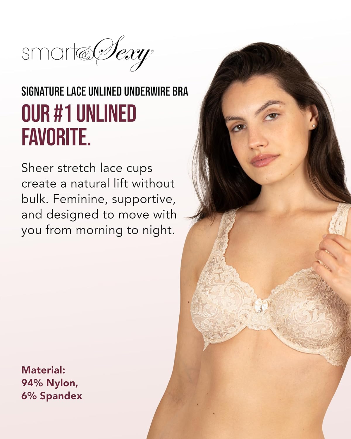 Smart & Sexy Lace Unlined Underwire Bra — image 3