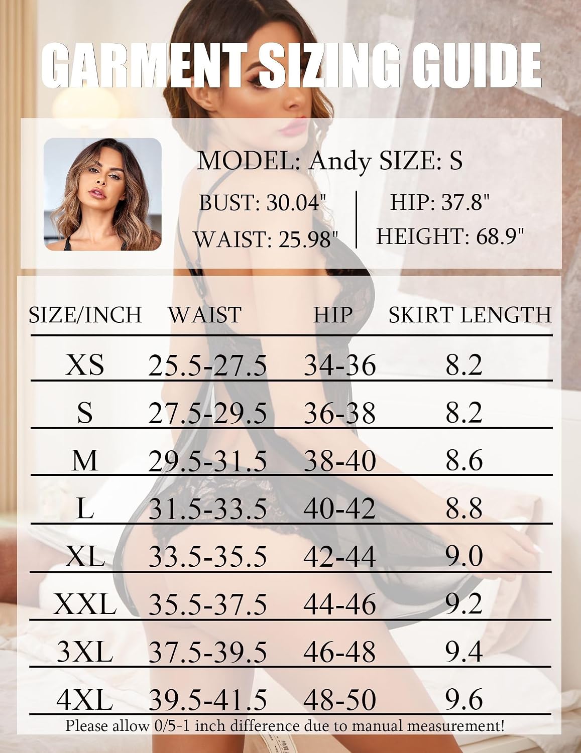Avidlove Women's Lace Babydoll Chemise Halter Teddy — image 6