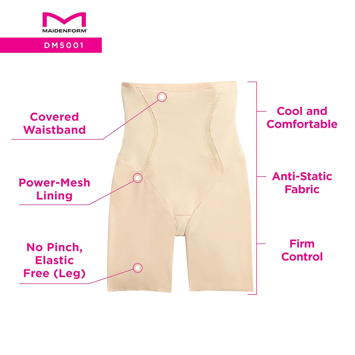 Maidenform High-Waist Thigh Slimmer Shapewear — image 4