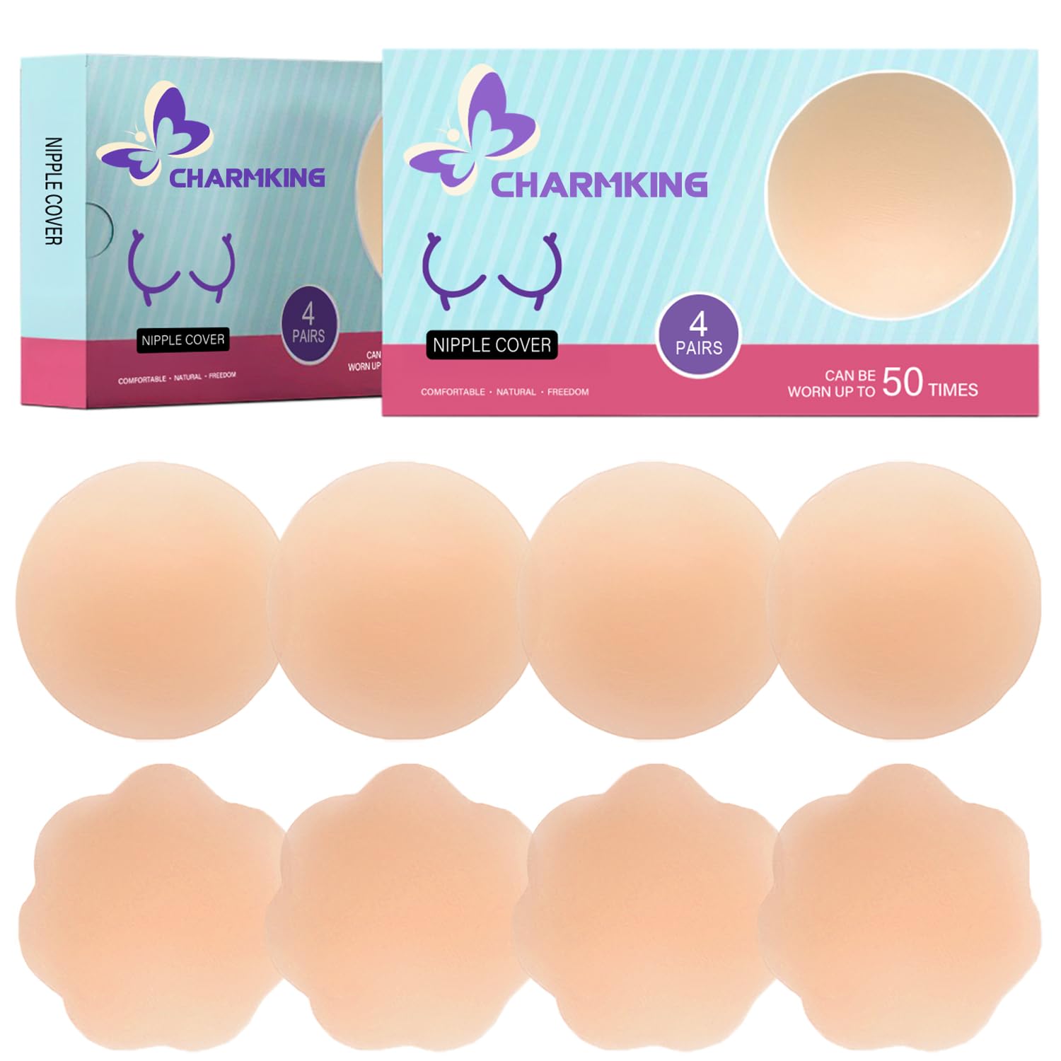CHARMKING Reusable Silicone Nipple Covers