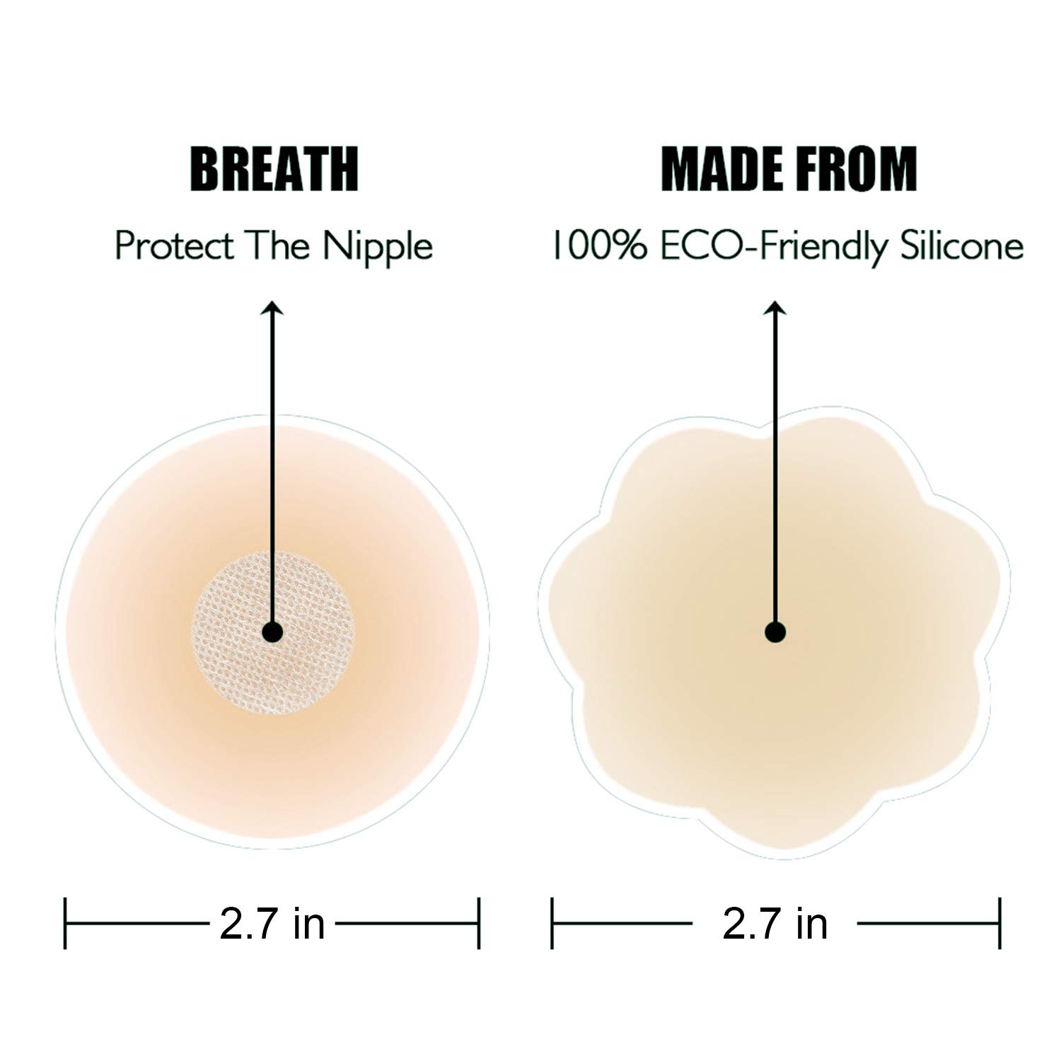 CHARMKING Reusable Silicone Nipple Covers — image 2