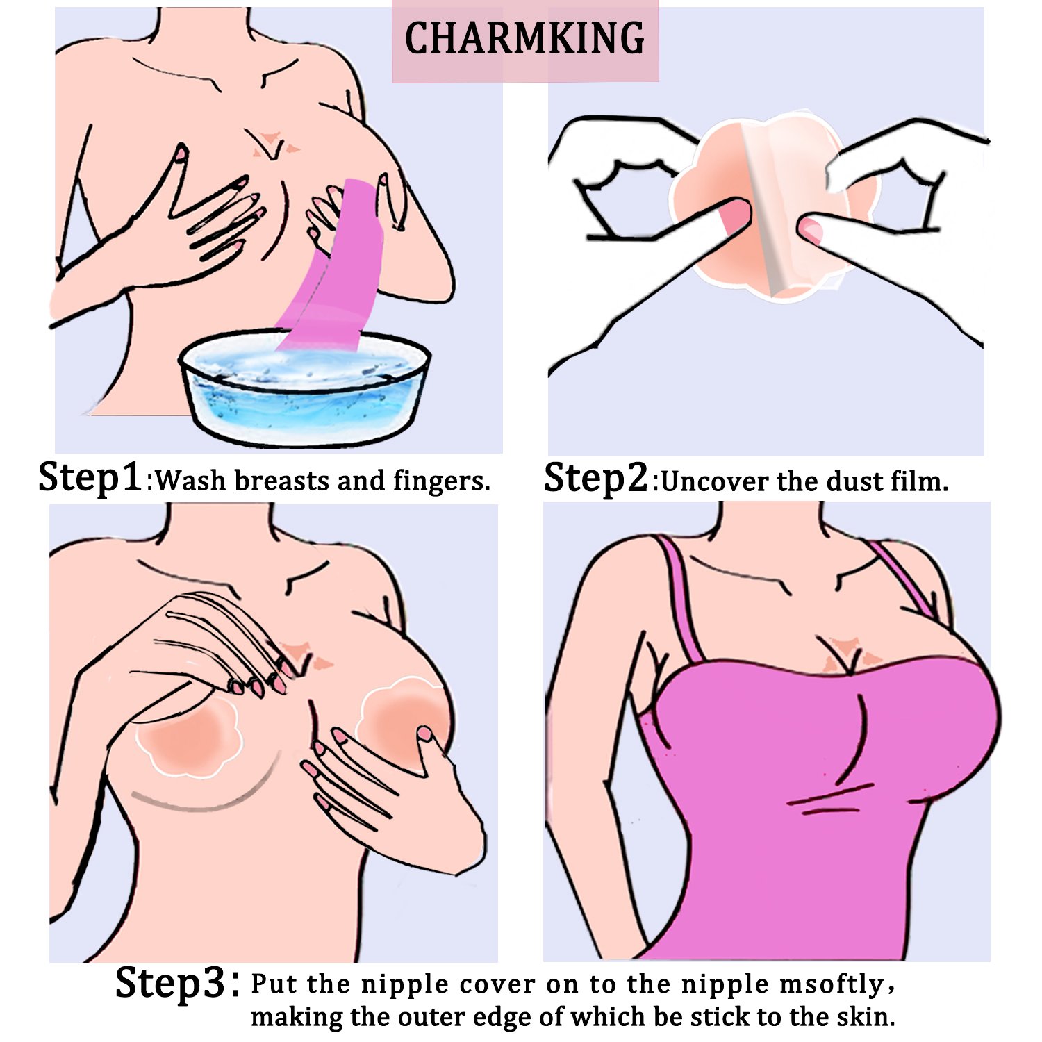 CHARMKING Reusable Silicone Nipple Covers — image 5