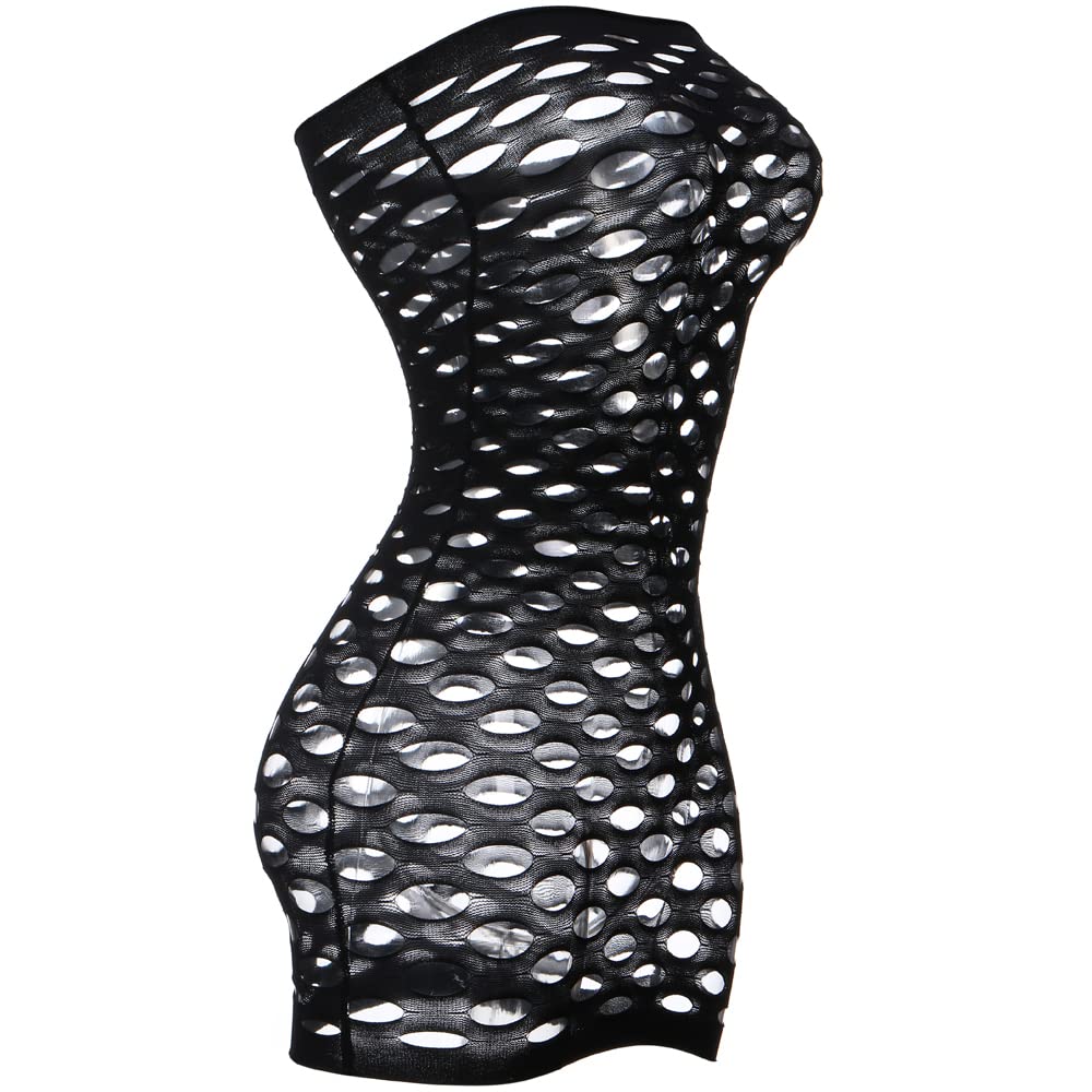 Vorifun Strapless Fishnet Mini Bodysuit — image 2