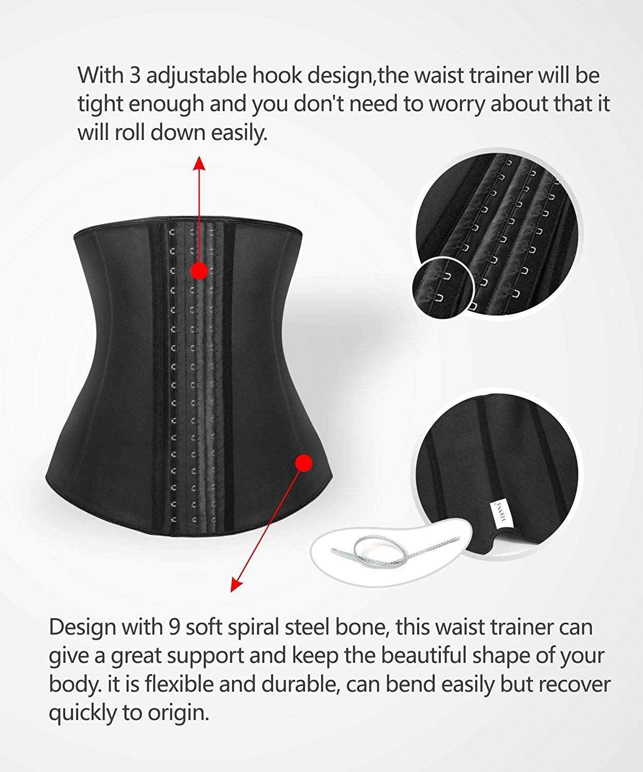 YIANNA Long Torso Waist Trainer for Women — image 4