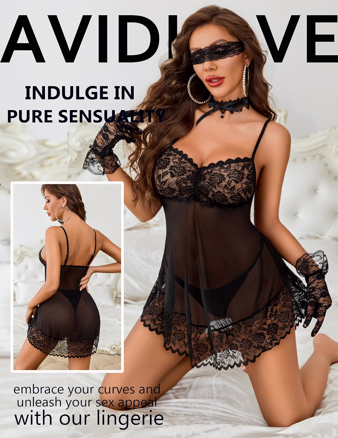 Avidlove Women's Sexy Babydoll Chemise — image 5