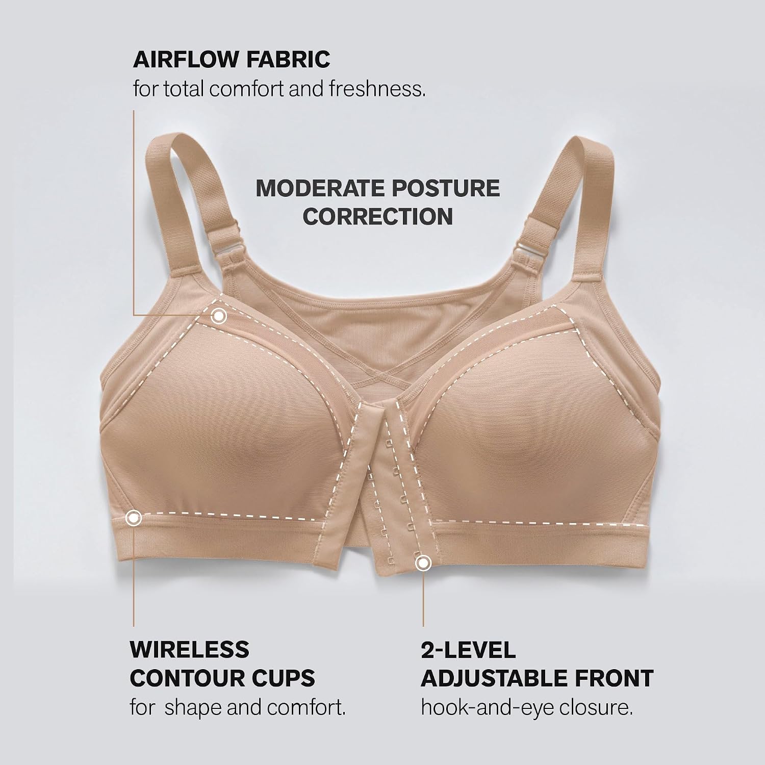 Leonisa Posture Corrector Wireless Front Closure Bra — image 8