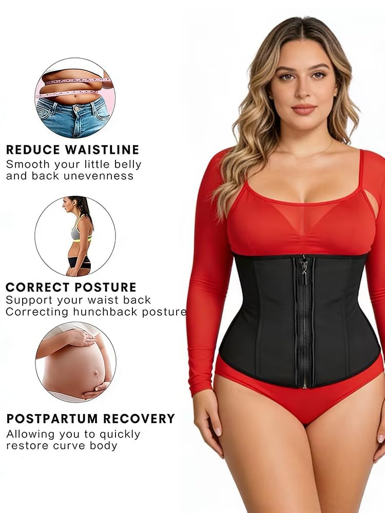 ALINBAIST Latex Waist Trainer with Zipper — image 5