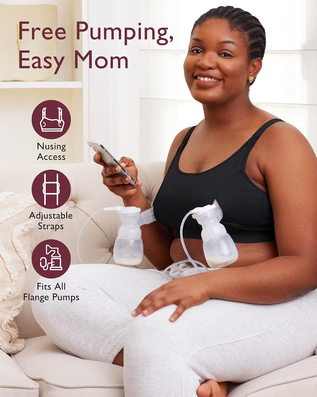 Momcozy Hands-Free Pumping and Nursing Bra — image 4