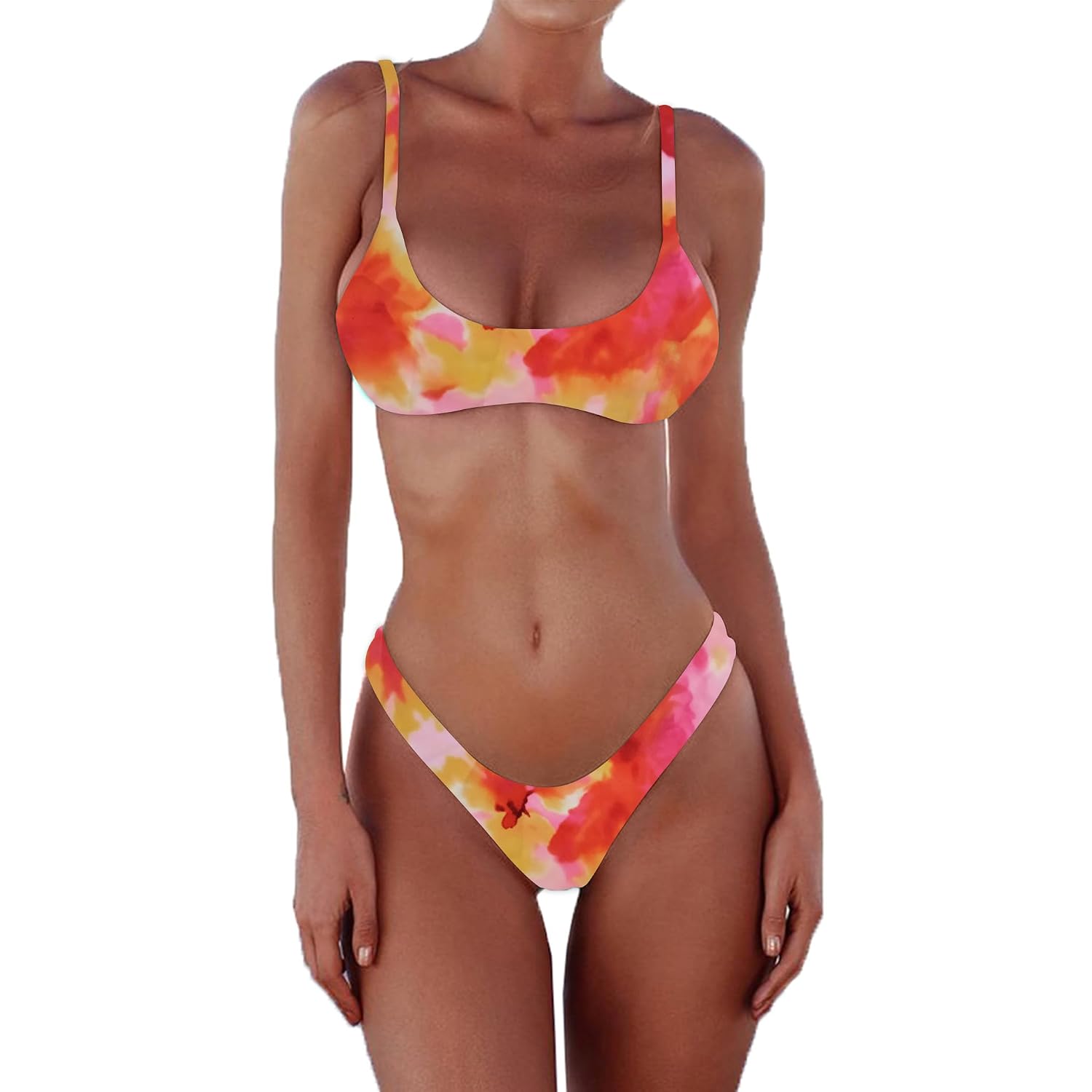 SherryDC Solid Scoop Neck Push Up Brazilian Thong Bikini — image 10