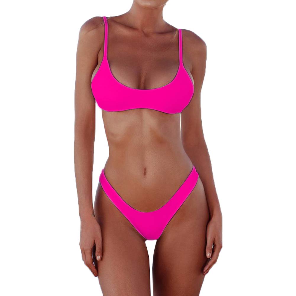 SherryDC Solid Scoop Neck Push Up Brazilian Thong Bikini — image 12