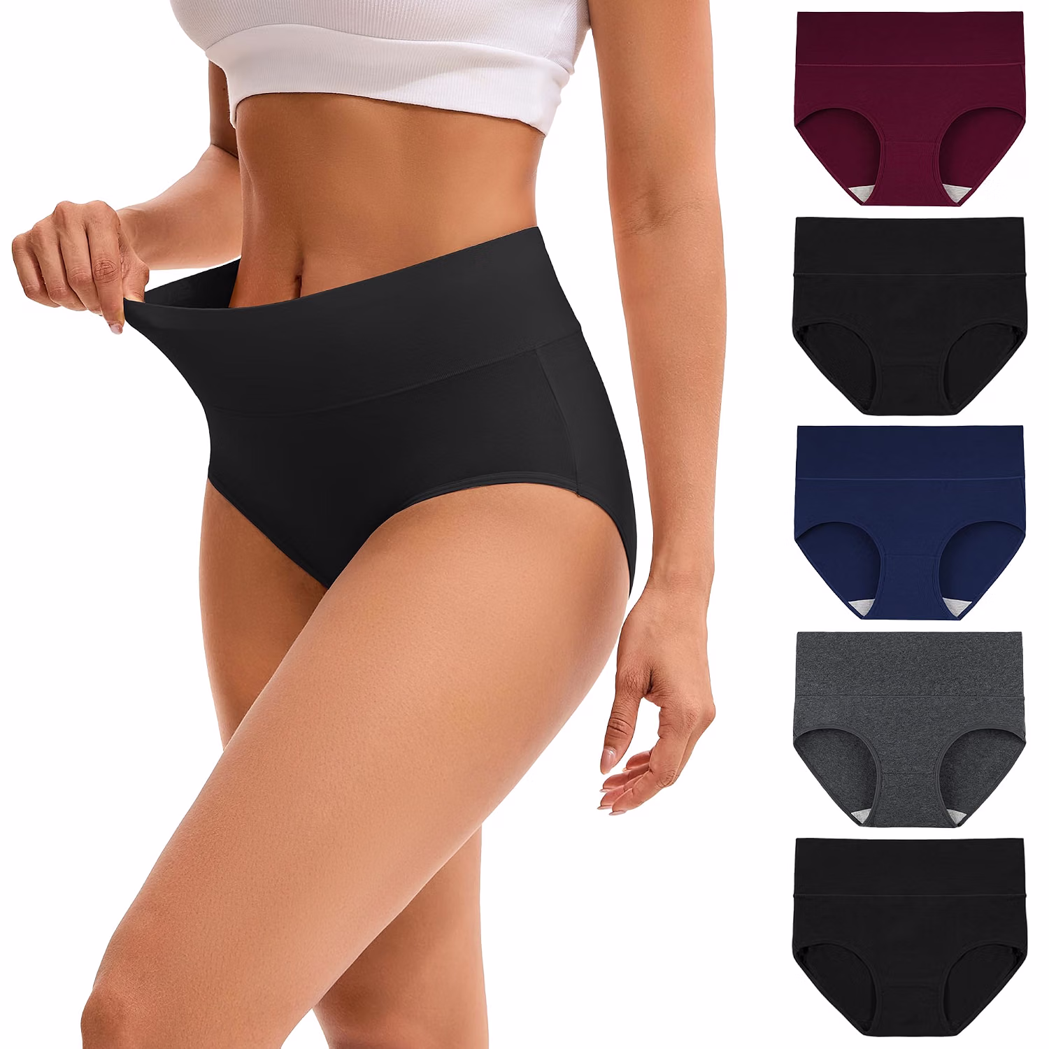 INNERSY High Waisted Cotton Panties for Women