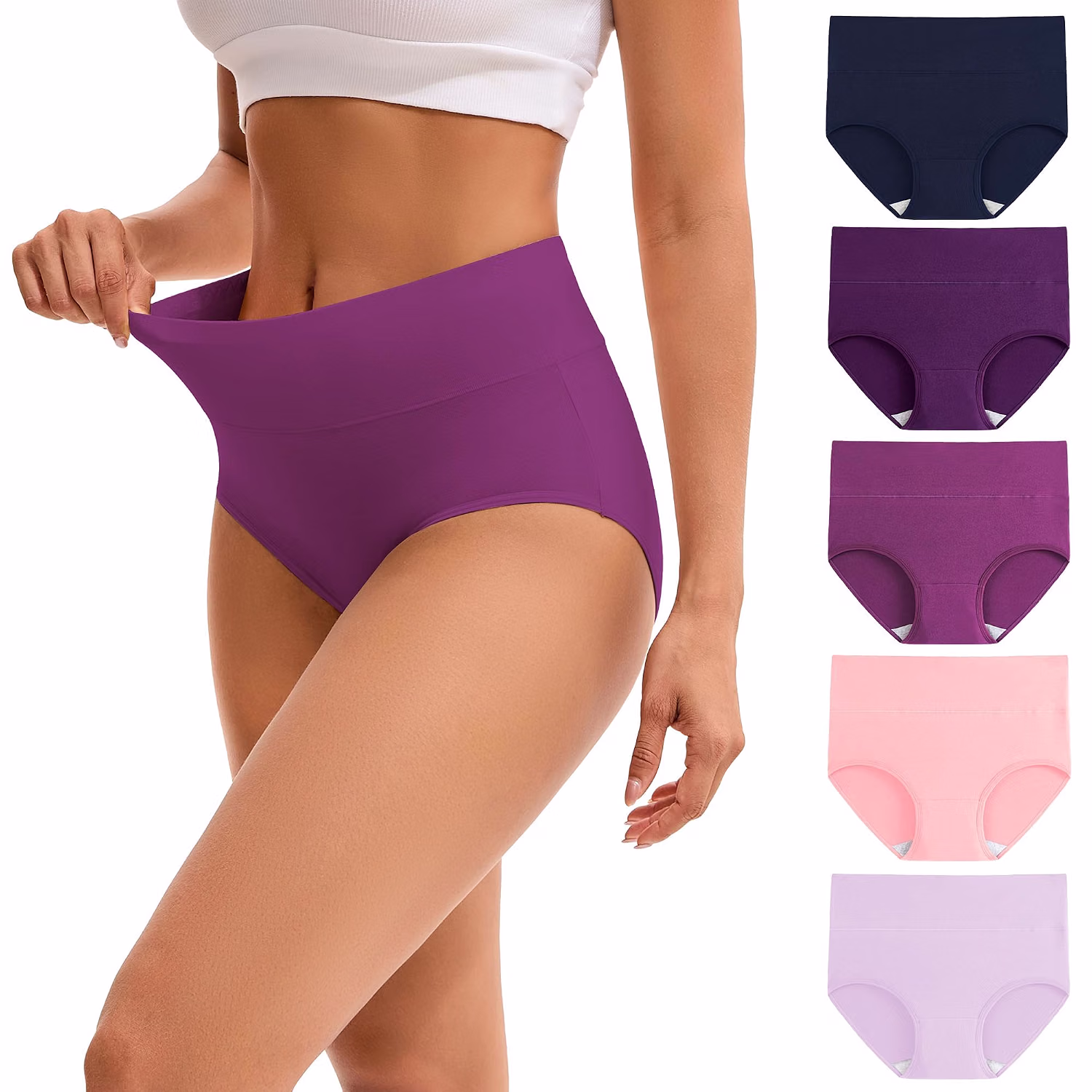 INNERSY High Waisted Cotton Panties for Women — image 7