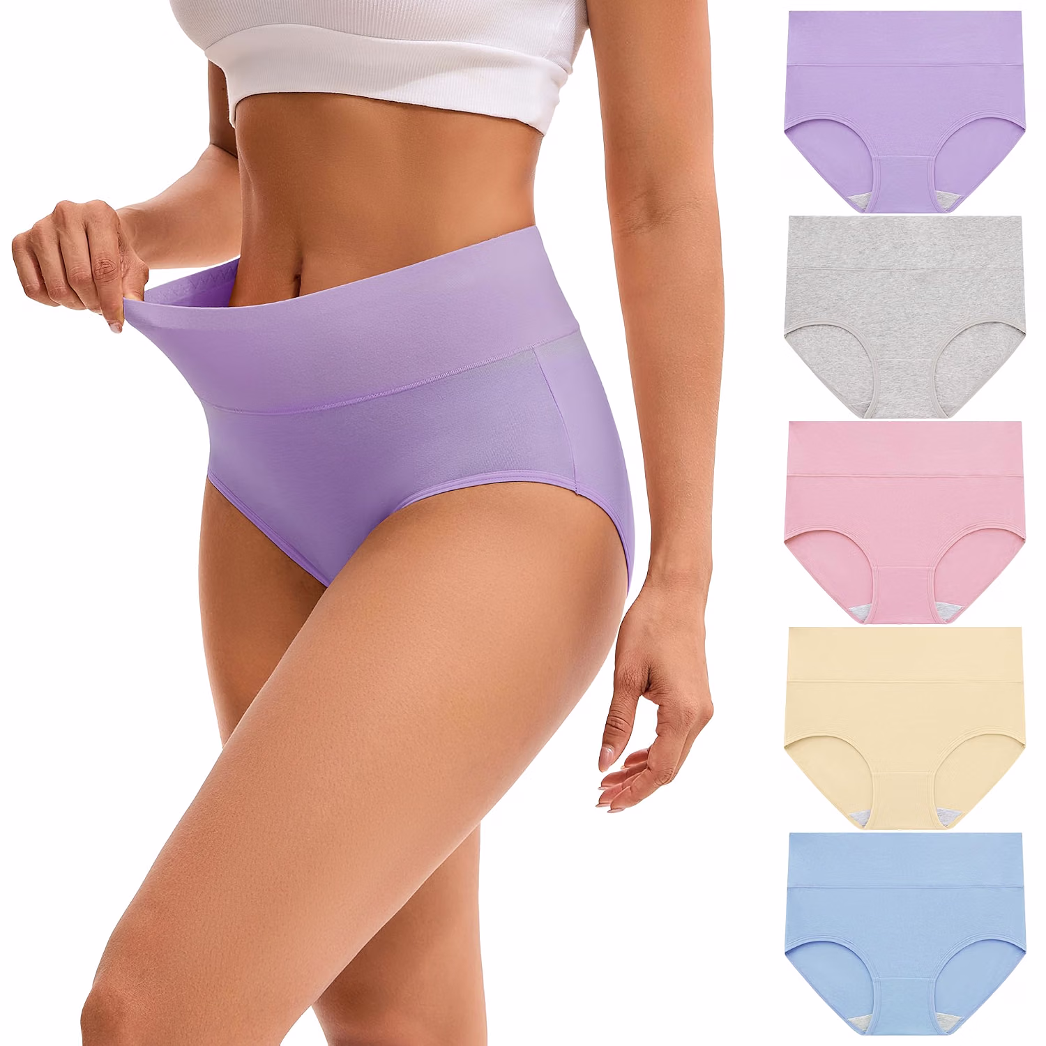 INNERSY High Waisted Cotton Panties for Women — image 8