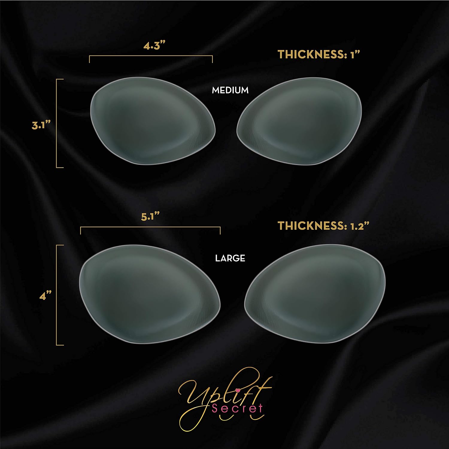 Uplift Secret Clear Gel Push Up Bra Inserts — image 4