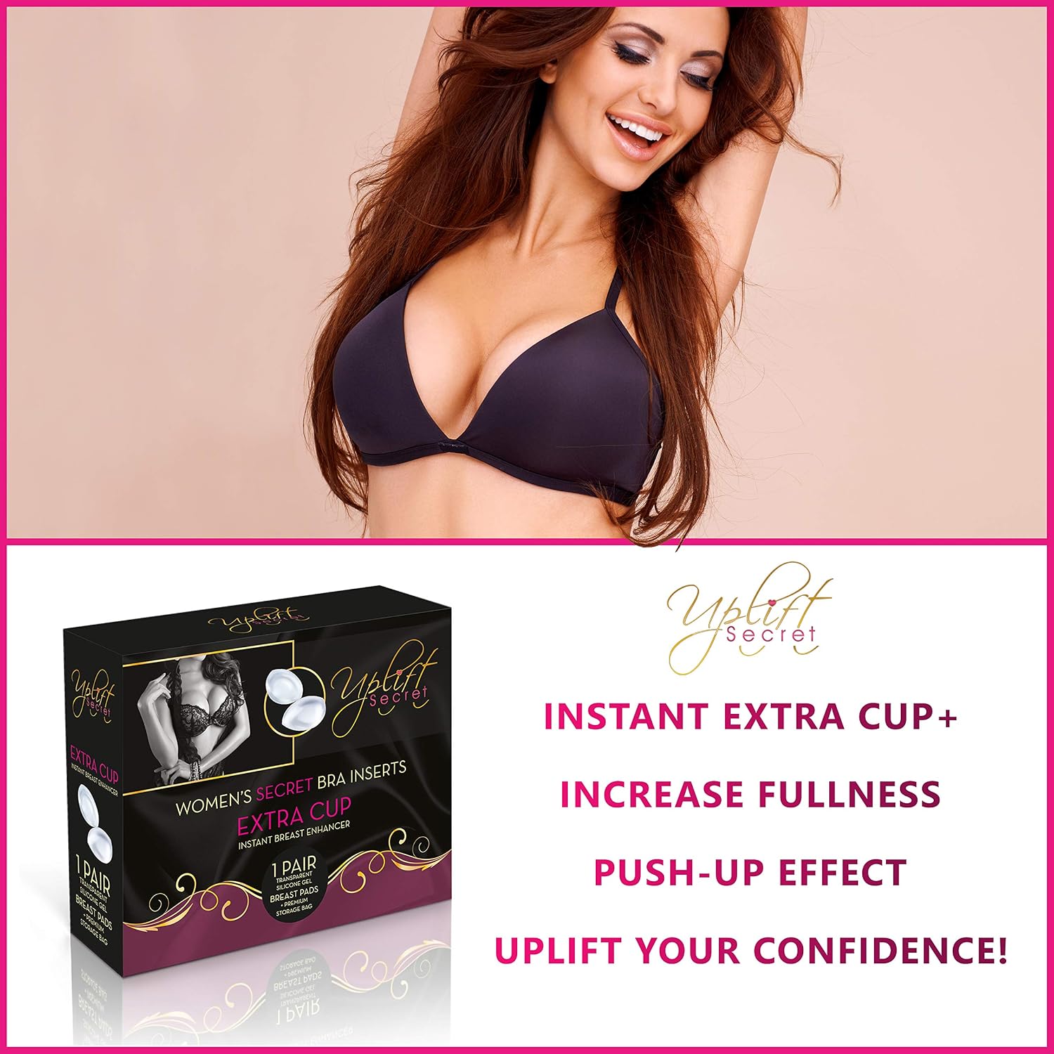 Uplift Secret Clear Gel Push Up Bra Inserts — image 6