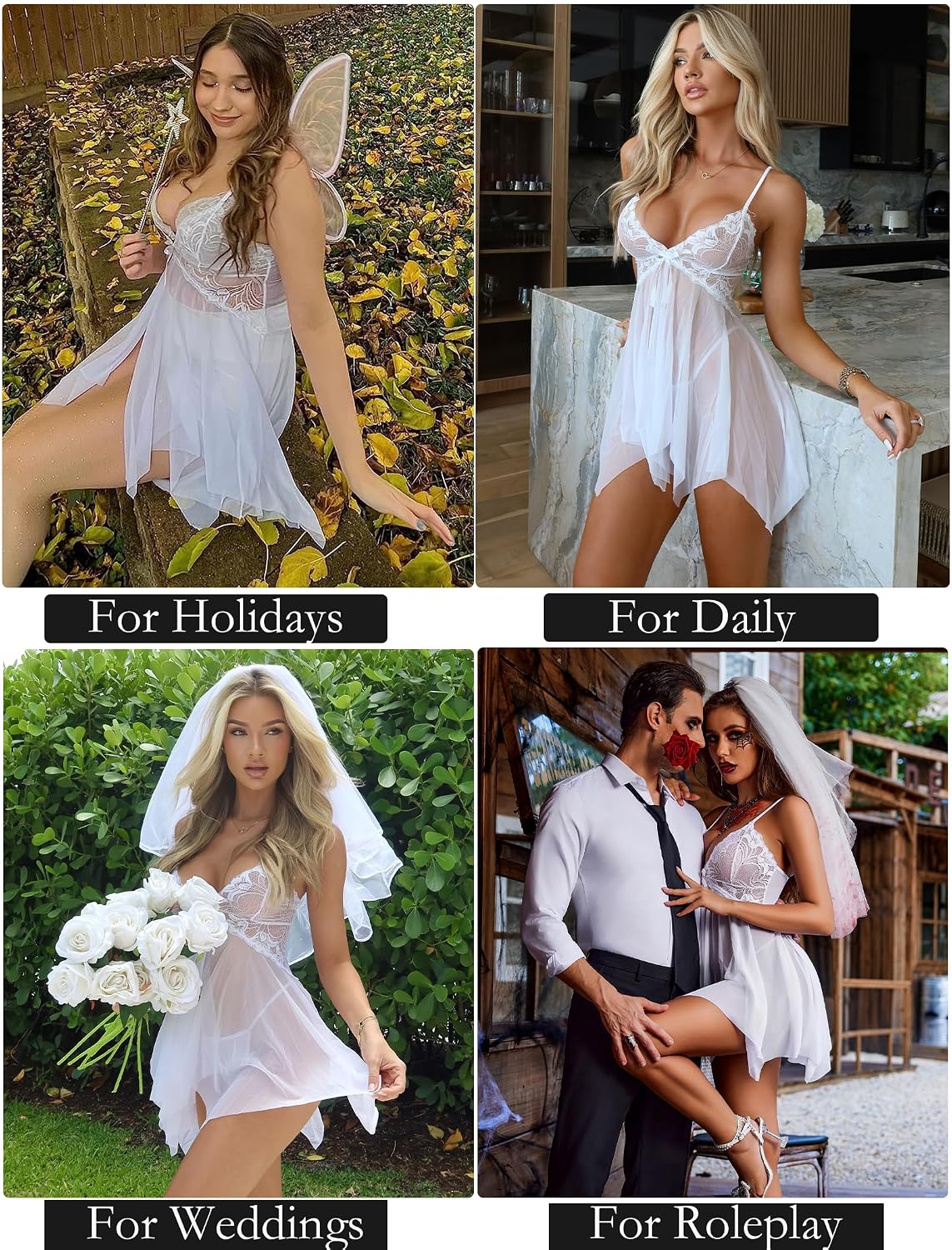 Avidlove Lace Babydoll Sleepwear for Women — image 6