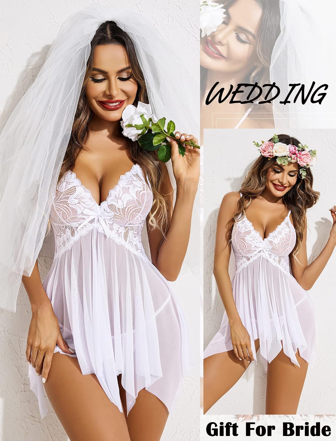 Avidlove Lace Babydoll Sleepwear for Women — image 8