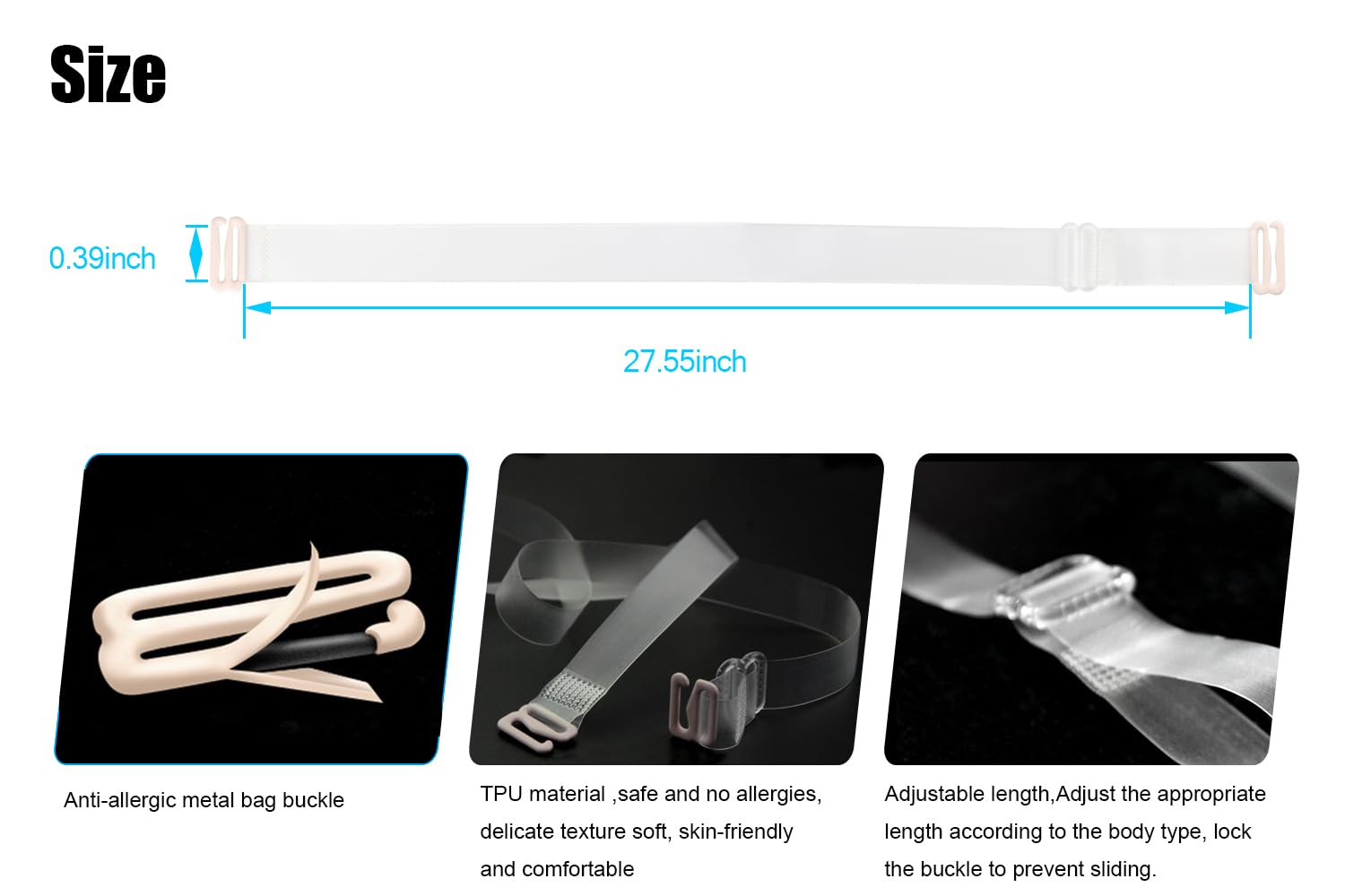 DREETINO Invisible Non-Slip Bra Straps — image 5