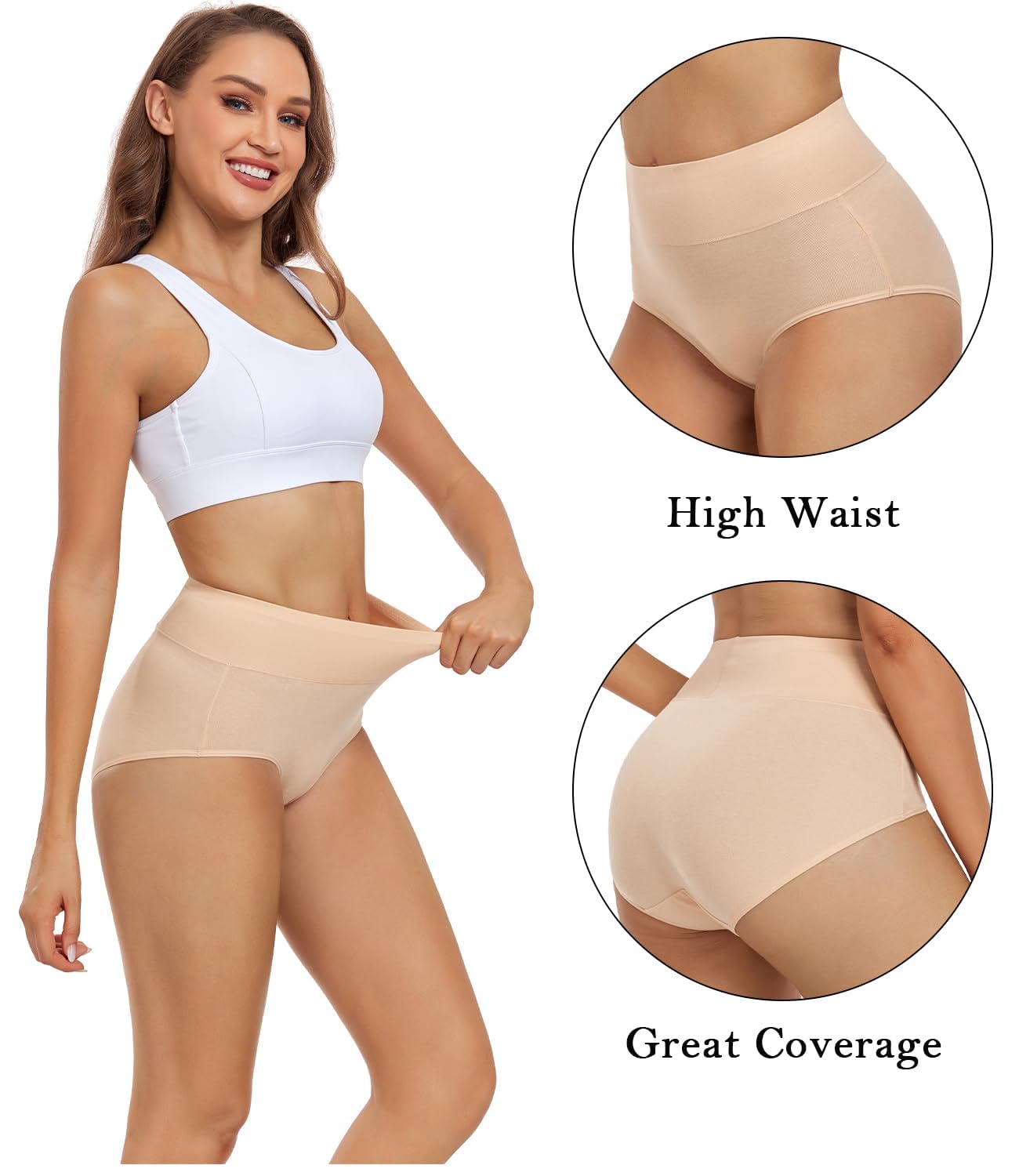 wirarpa High Waisted Cotton Briefs 4 Pack — image 2