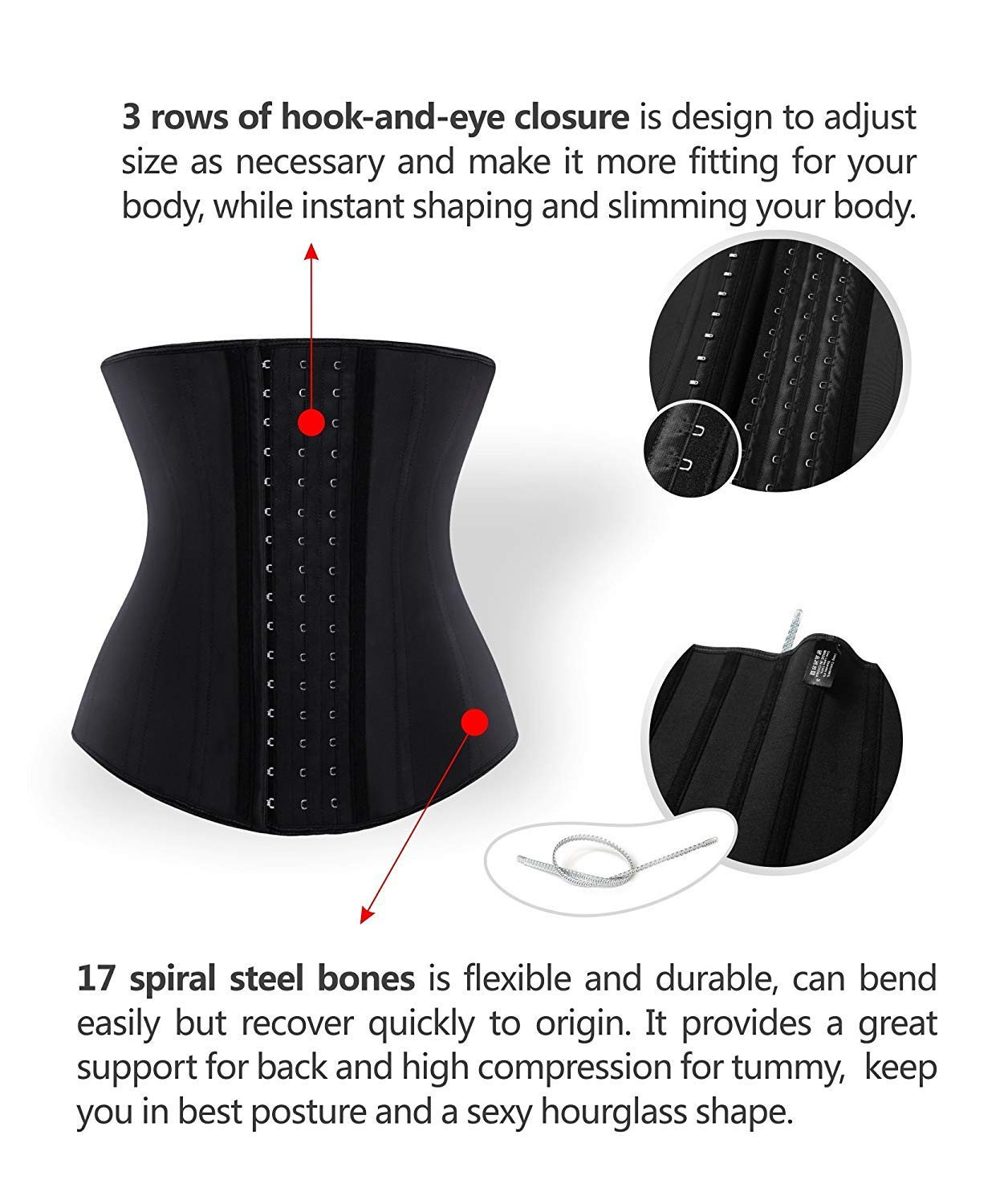 YIANNA Long Torso Waist Trainer Corset — image 4