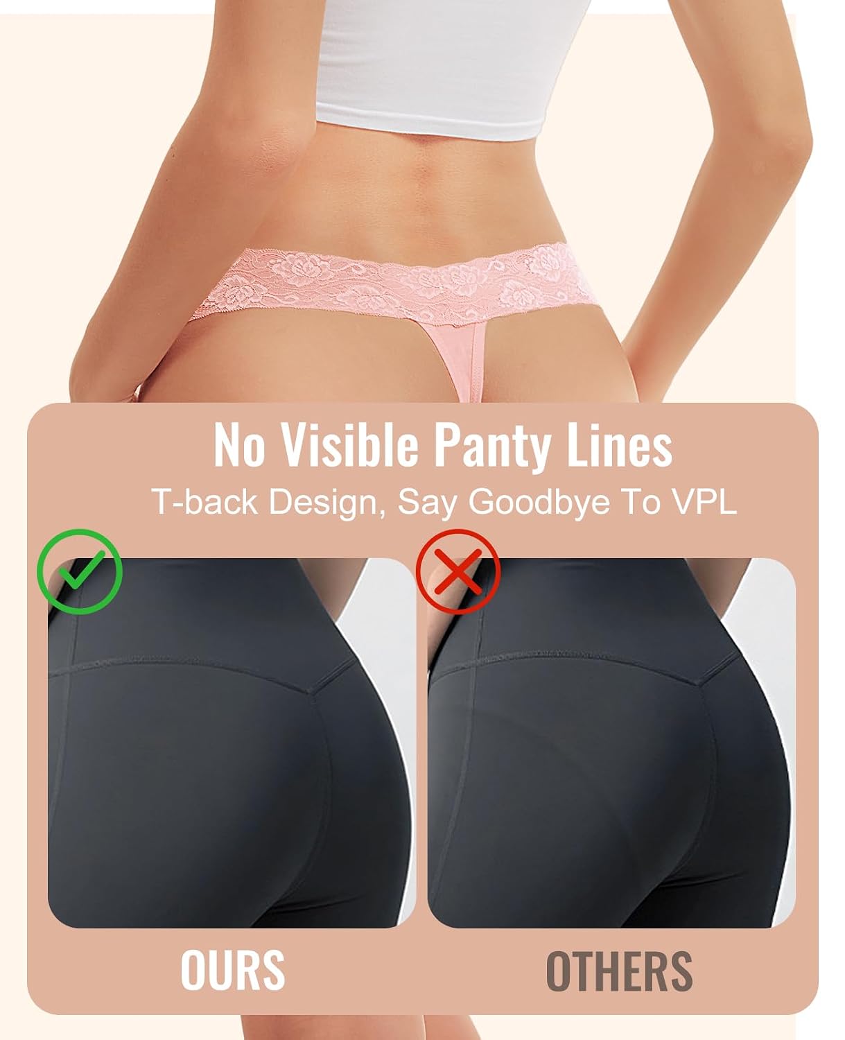 Sunm Boutique Cotton Lace Low Rise Thongs — image 5
