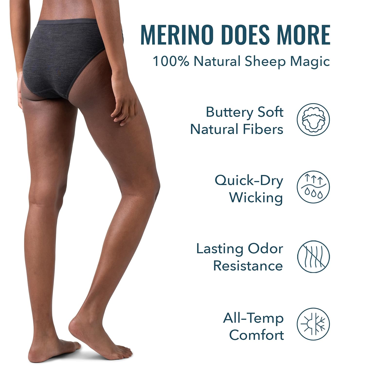Woolly Merino Wool Bikini Panties for Women — image 2