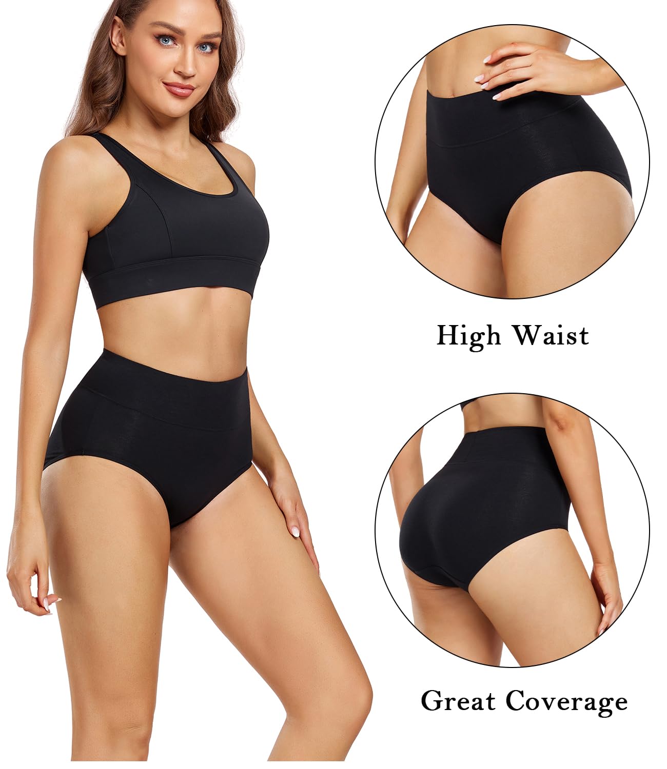 wirarpa High Waisted Cotton Briefs 5 Pack — image 4
