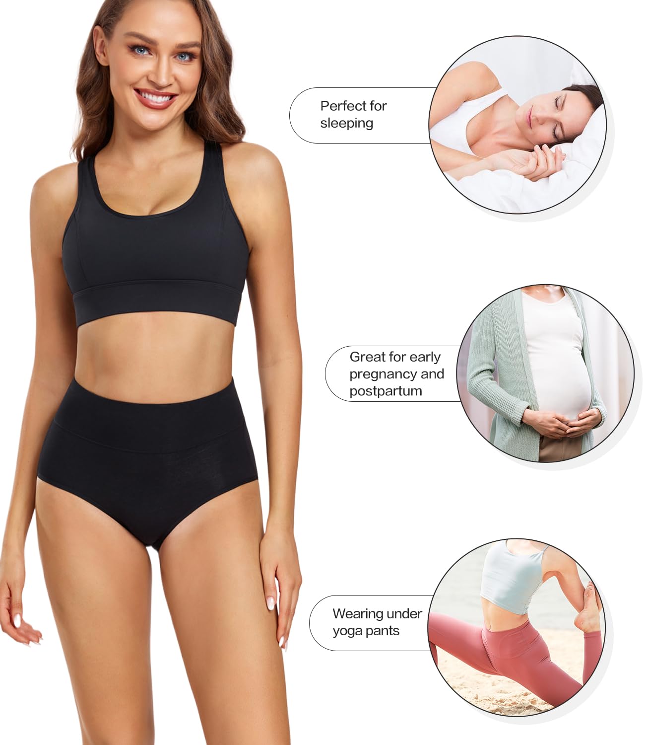 wirarpa High Waisted Cotton Briefs 5 Pack — image 5