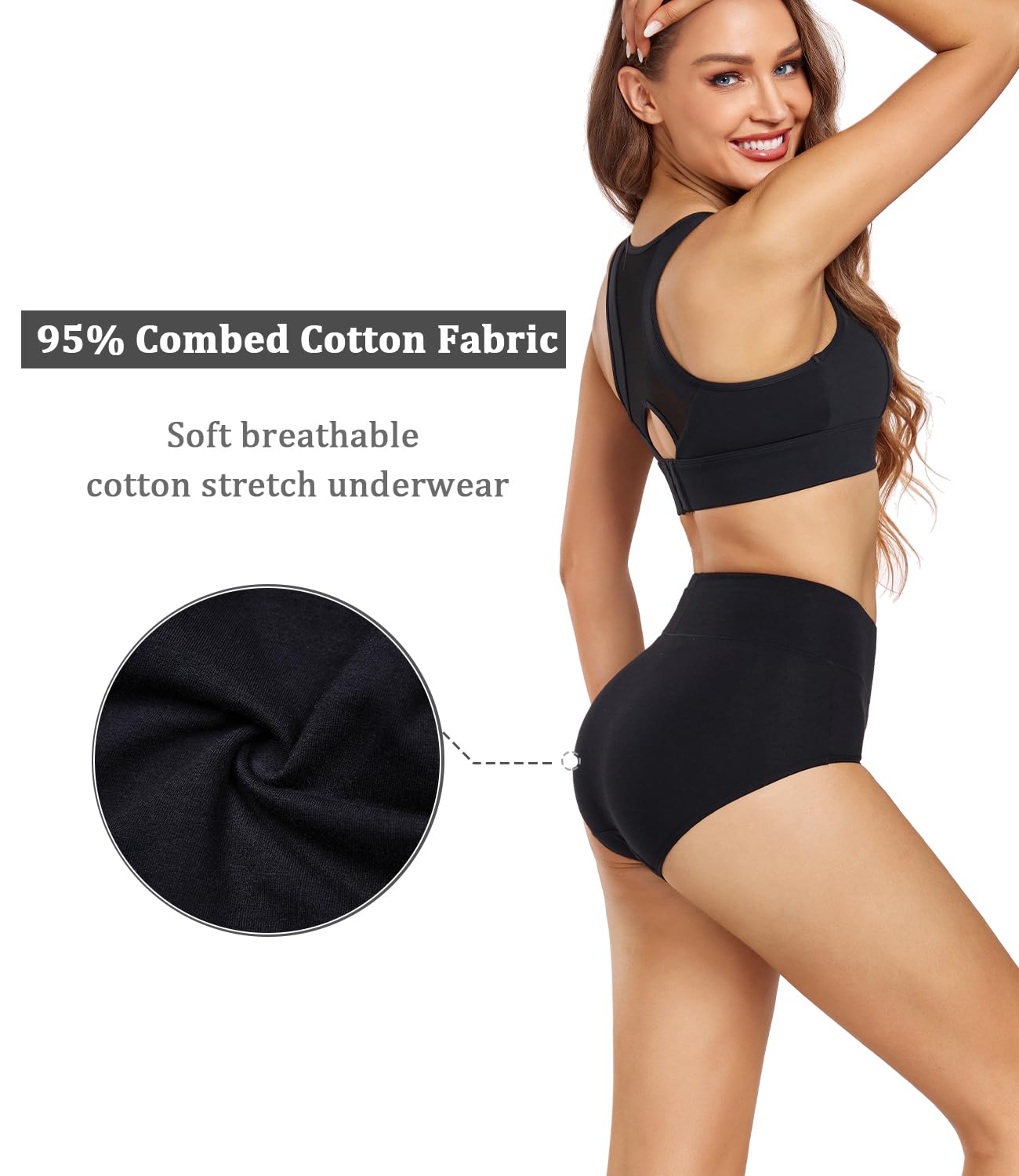 wirarpa High Waisted Cotton Briefs 5 Pack — image 6