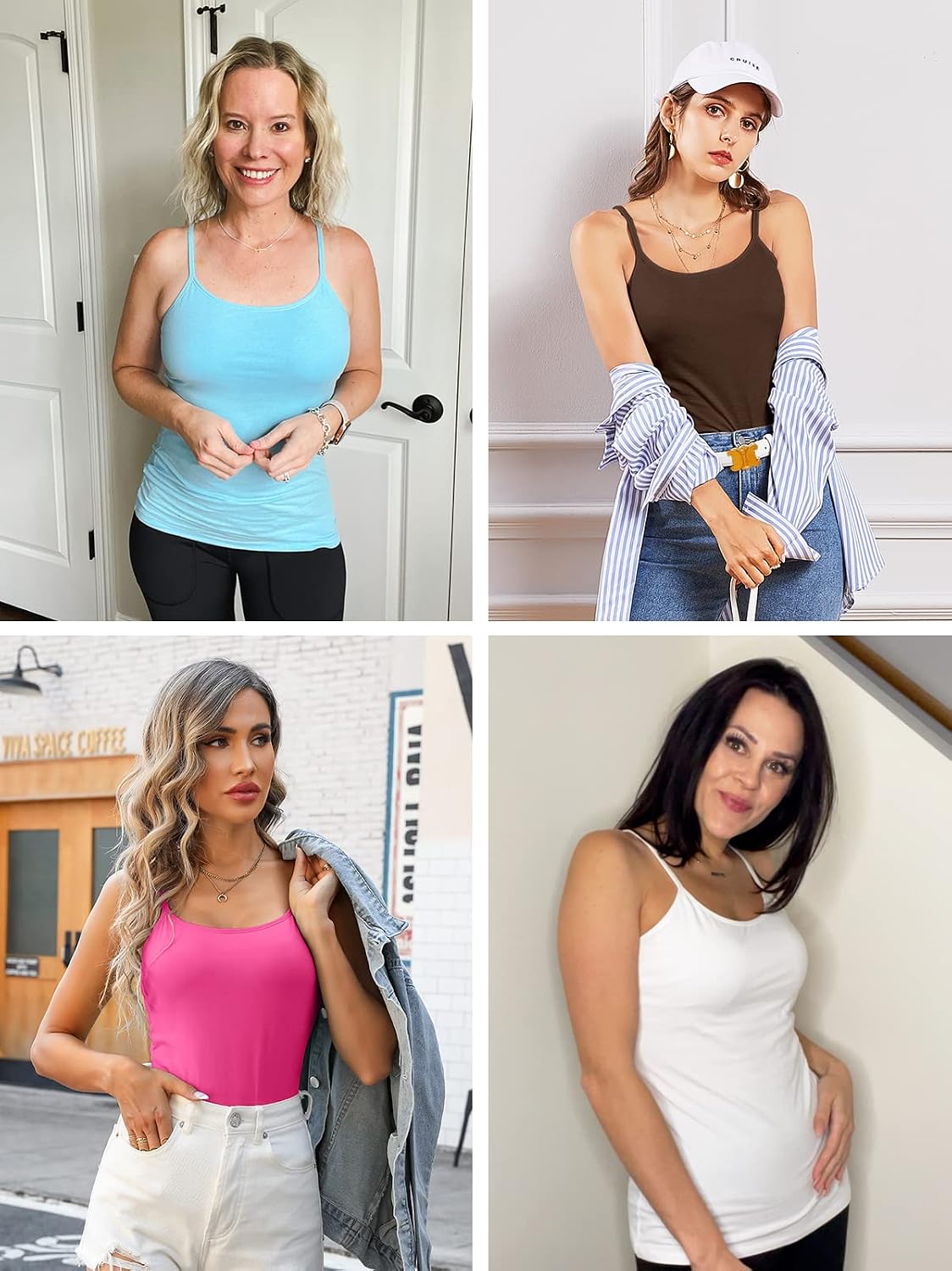V FOR CITY Cotton Tank Top with Shelf Bra — image 7