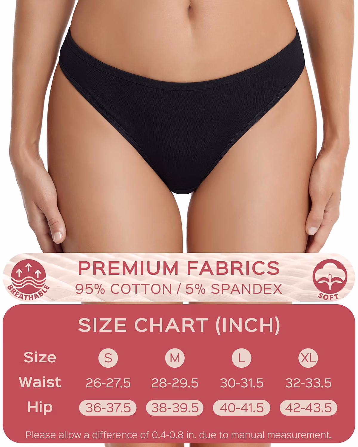 ANZERMIX Women's Breathable Cotton Thong Panties — image 7