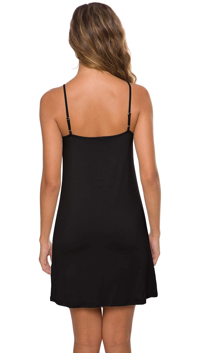 AUHEGN Adjustable Spaghetti Strap Cami Slip Dress — image 5