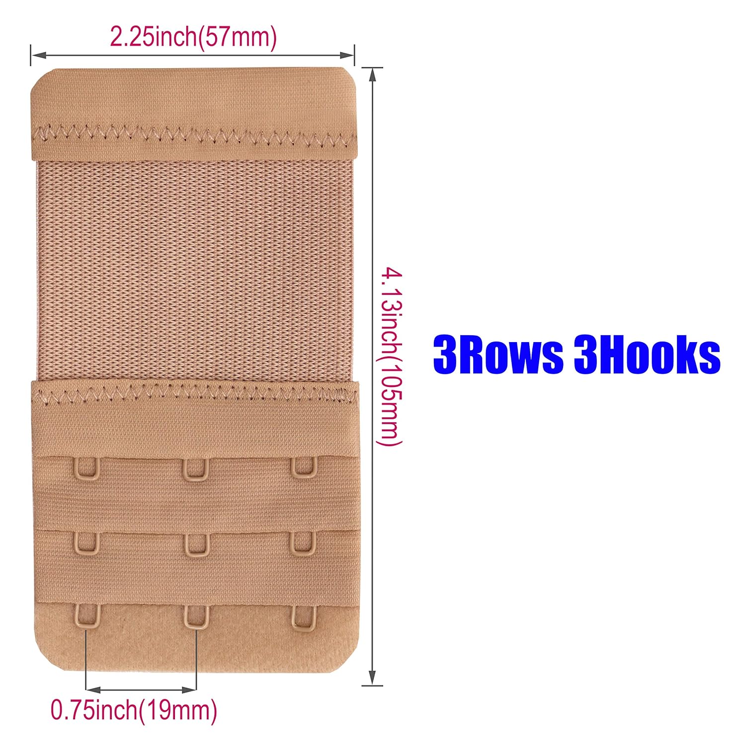 Tamlien 3 Hook Bra Extender Stretchy Soft — image 2